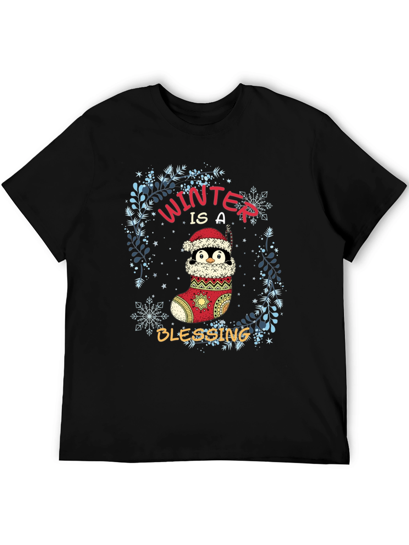 Winter Blessing Penguin Christmas T-Shirt