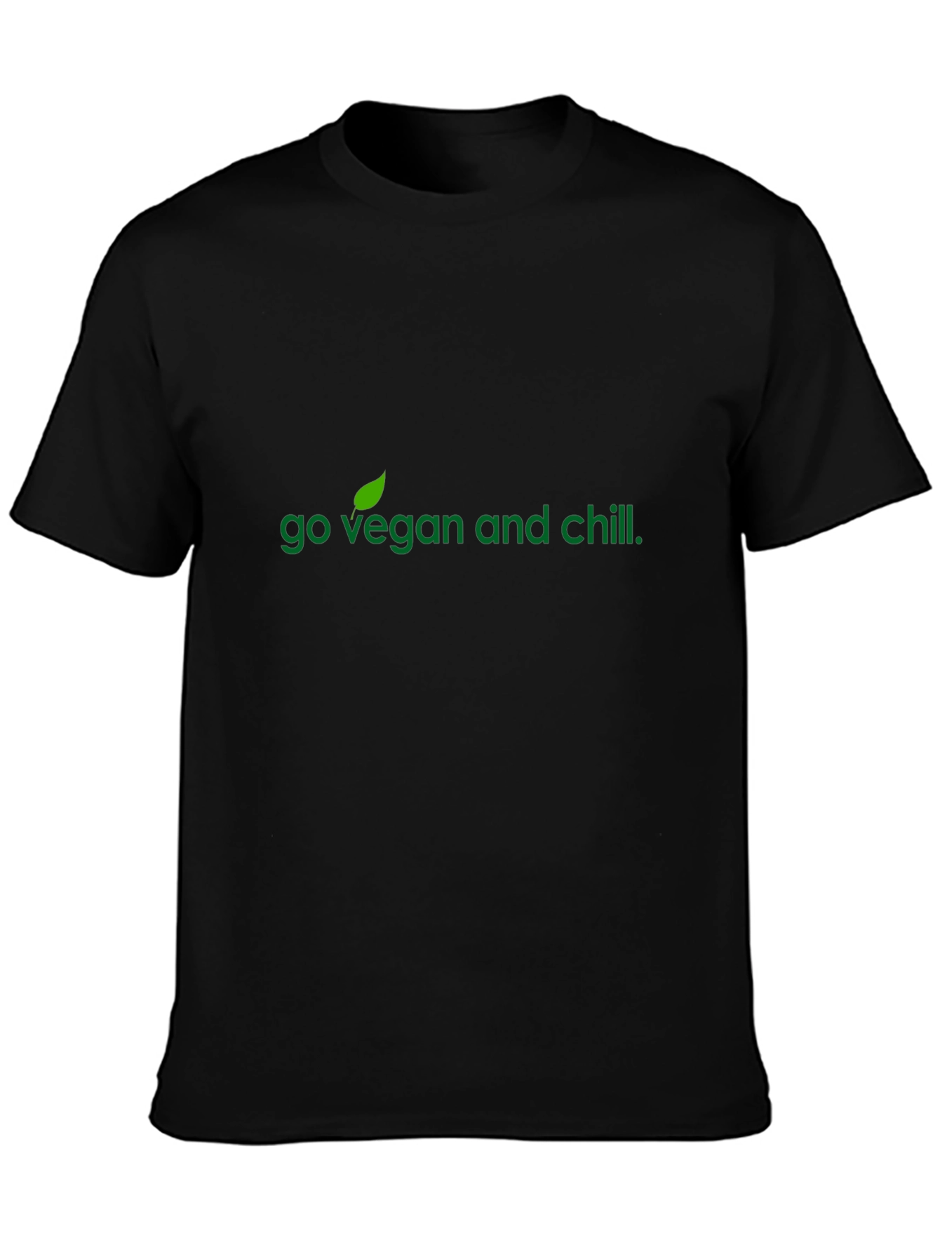 Go Vegan and Chill Black T-Shirt