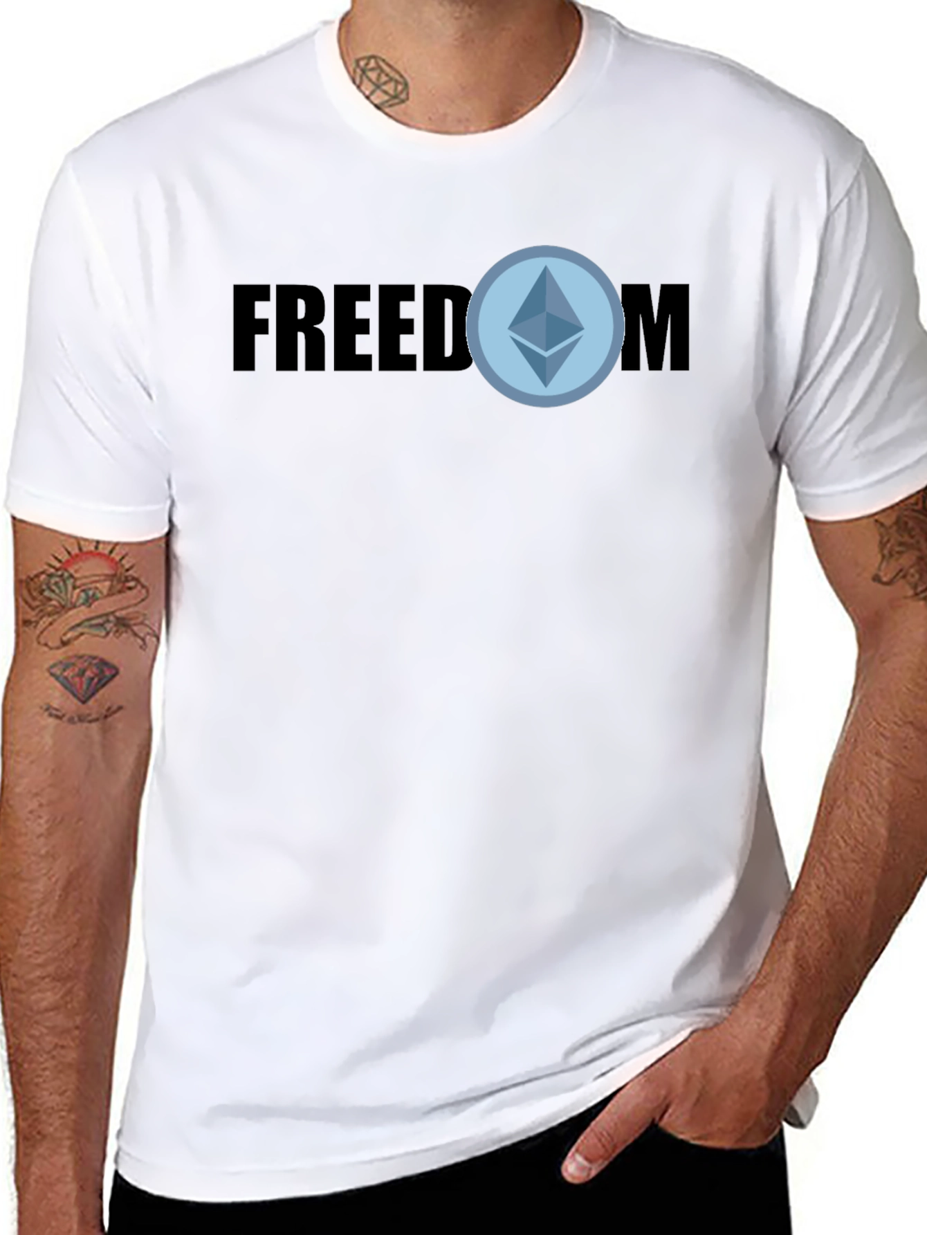 Freedom Ethereum T-Shirt - Black Crypto Tee