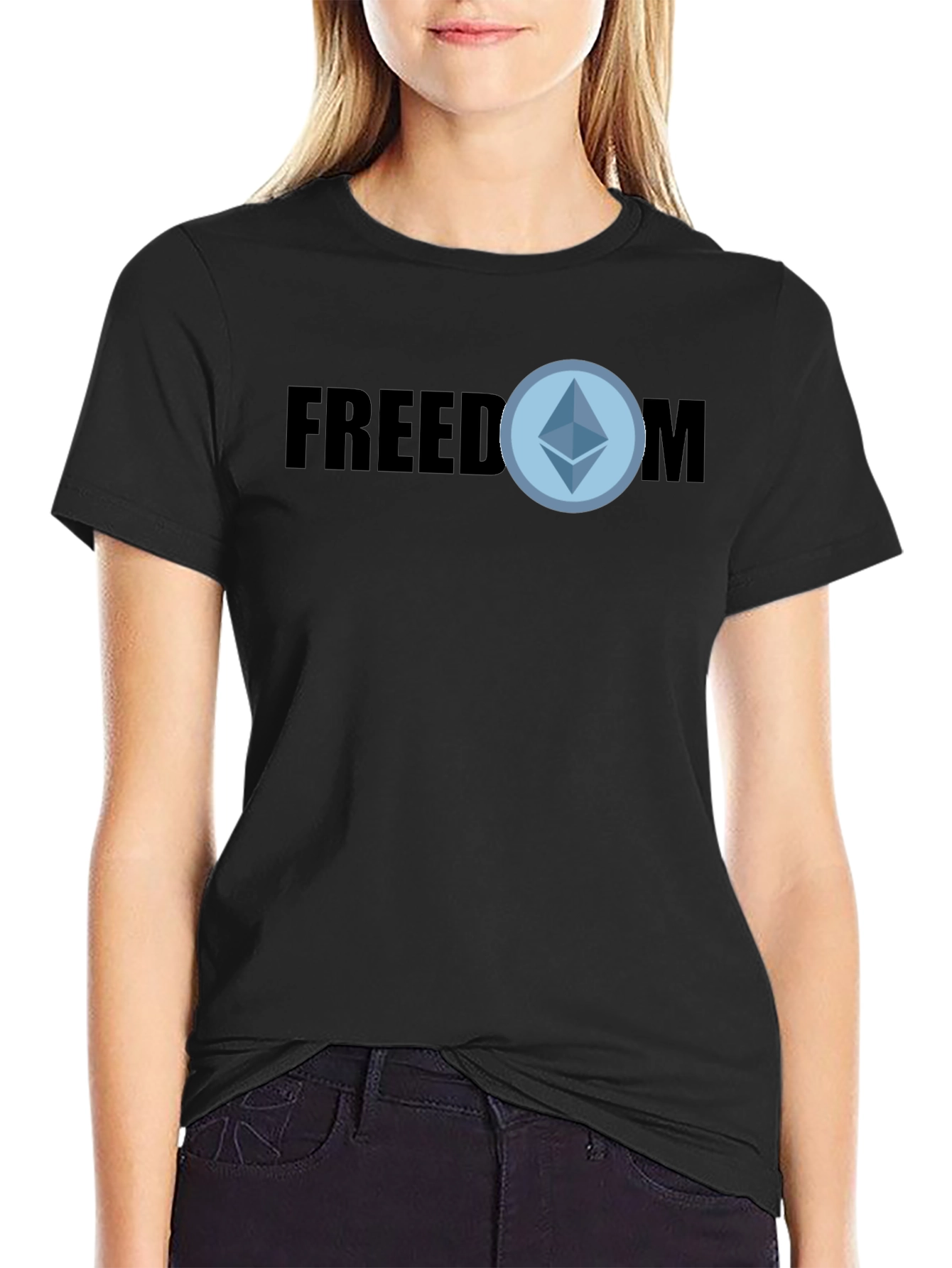Freedom Ethereum T-Shirt - Black Crypto Tee