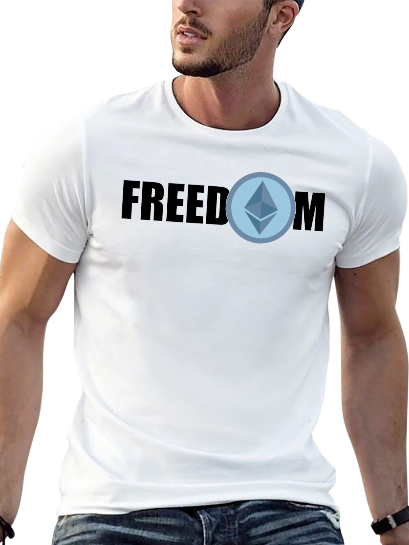 Freedom Ethereum T-Shirt - Black Crypto Tee