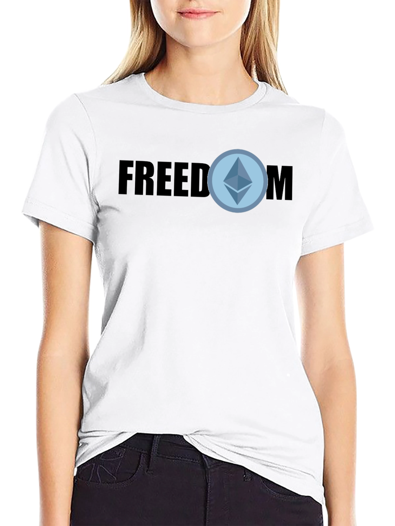 Freedom Ethereum T-Shirt - Black Crypto Tee
