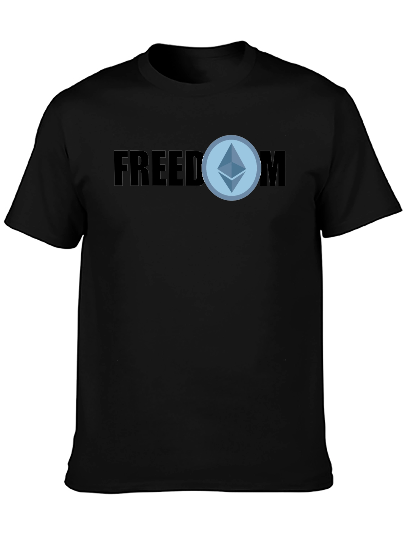 Freedom Ethereum T-Shirt - Black Crypto Tee
