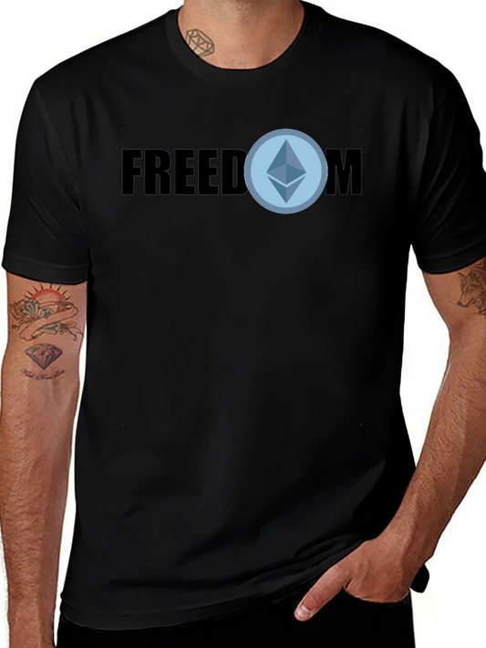 Freedom Ethereum T-Shirt - Black Crypto Tee