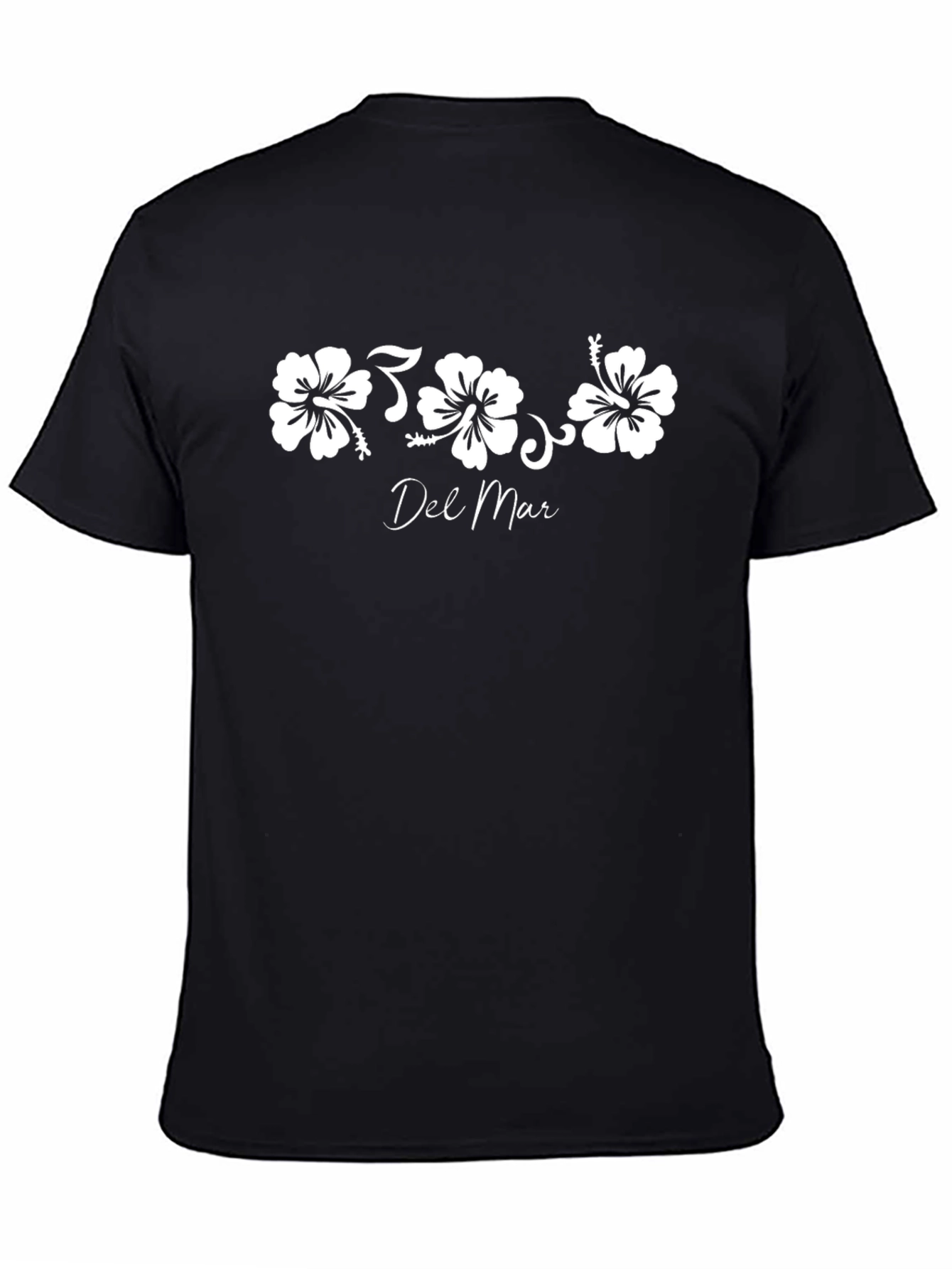 Del Mar Floral Graphic Black T-Shirt