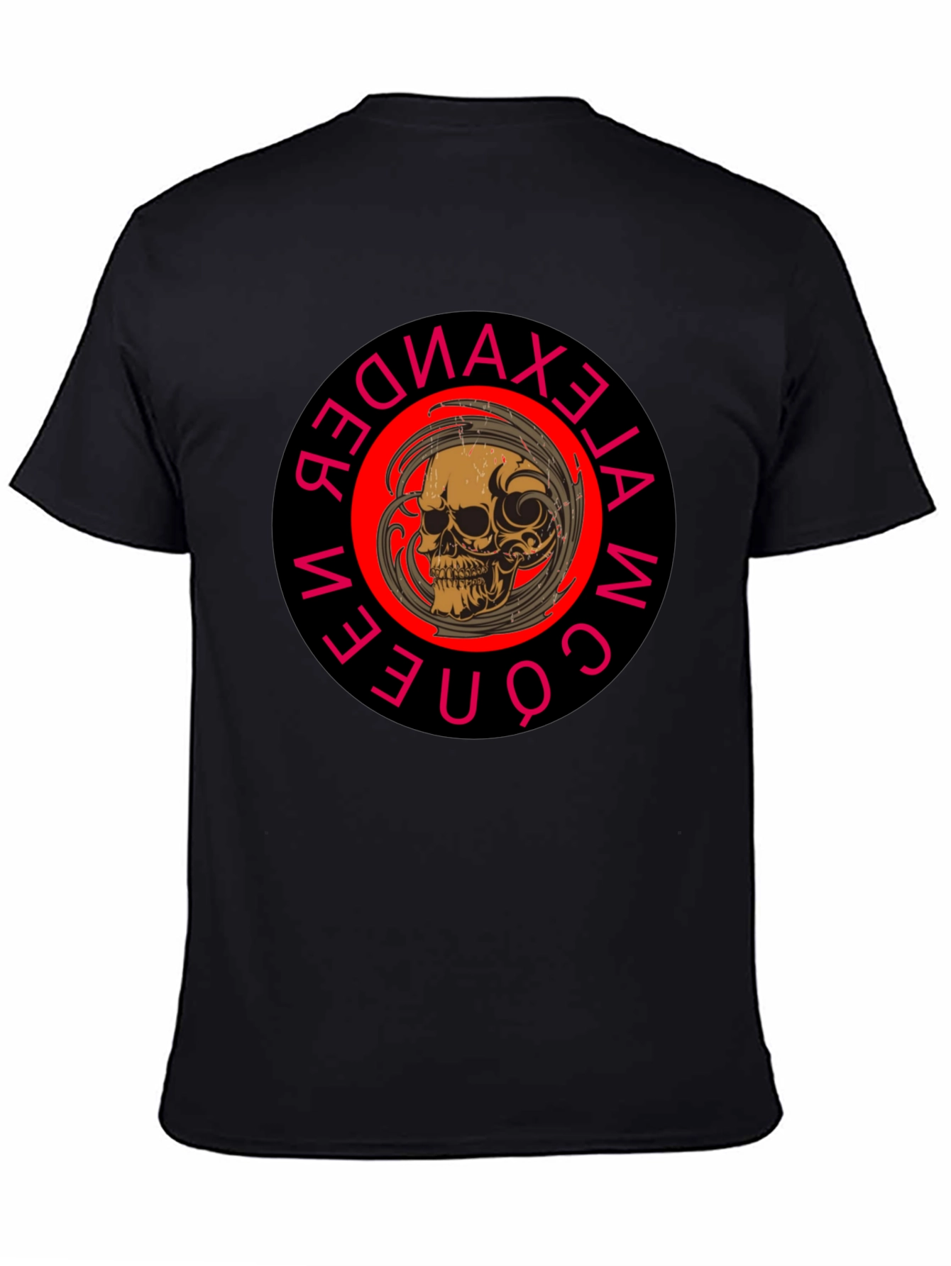Skull Graphic Print Crew Neck Black T-Shirt
