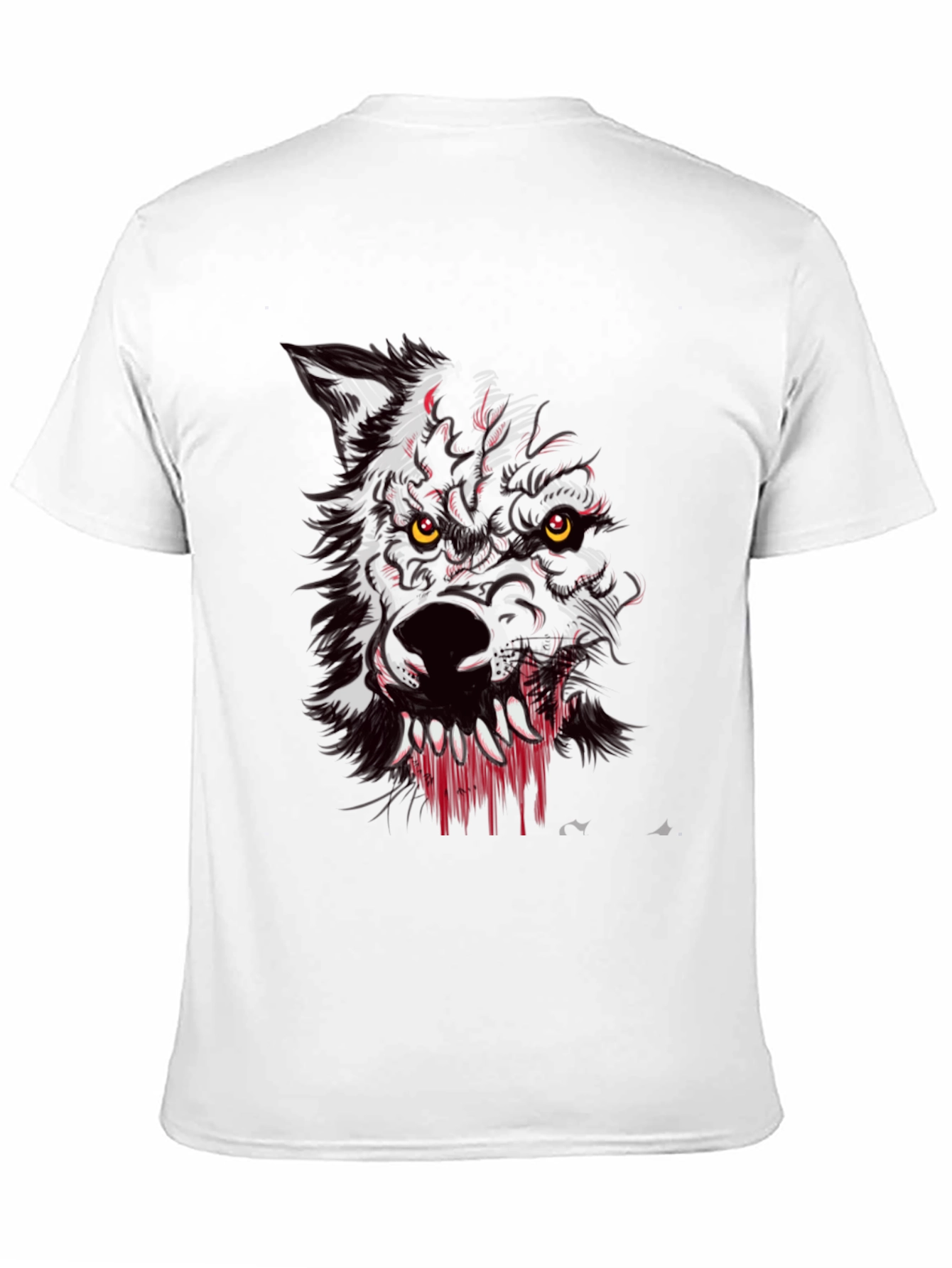Werewolf Graphic Print Black T-Shirt