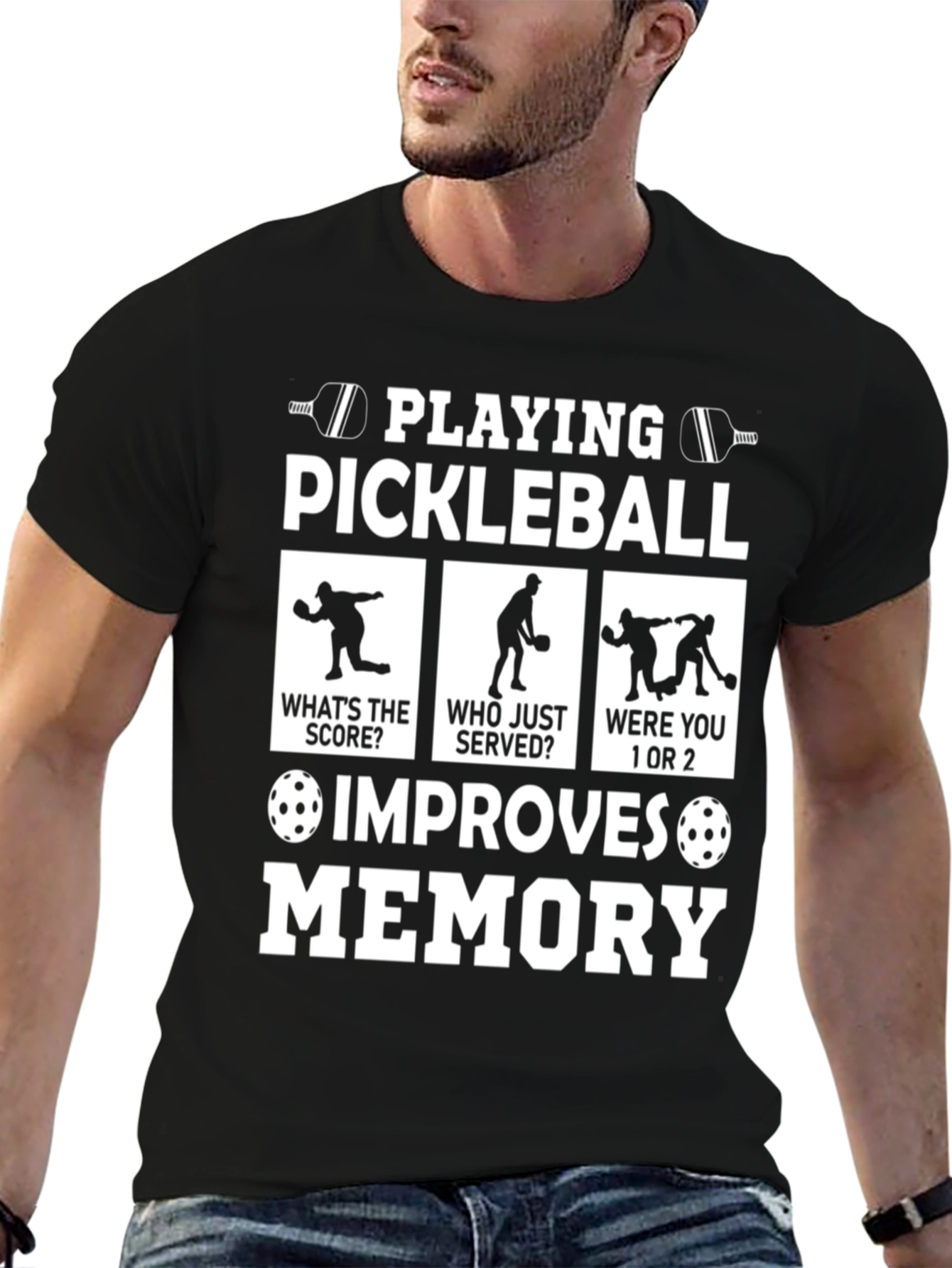 Funny Pickleball T-Shirt Improves Memory