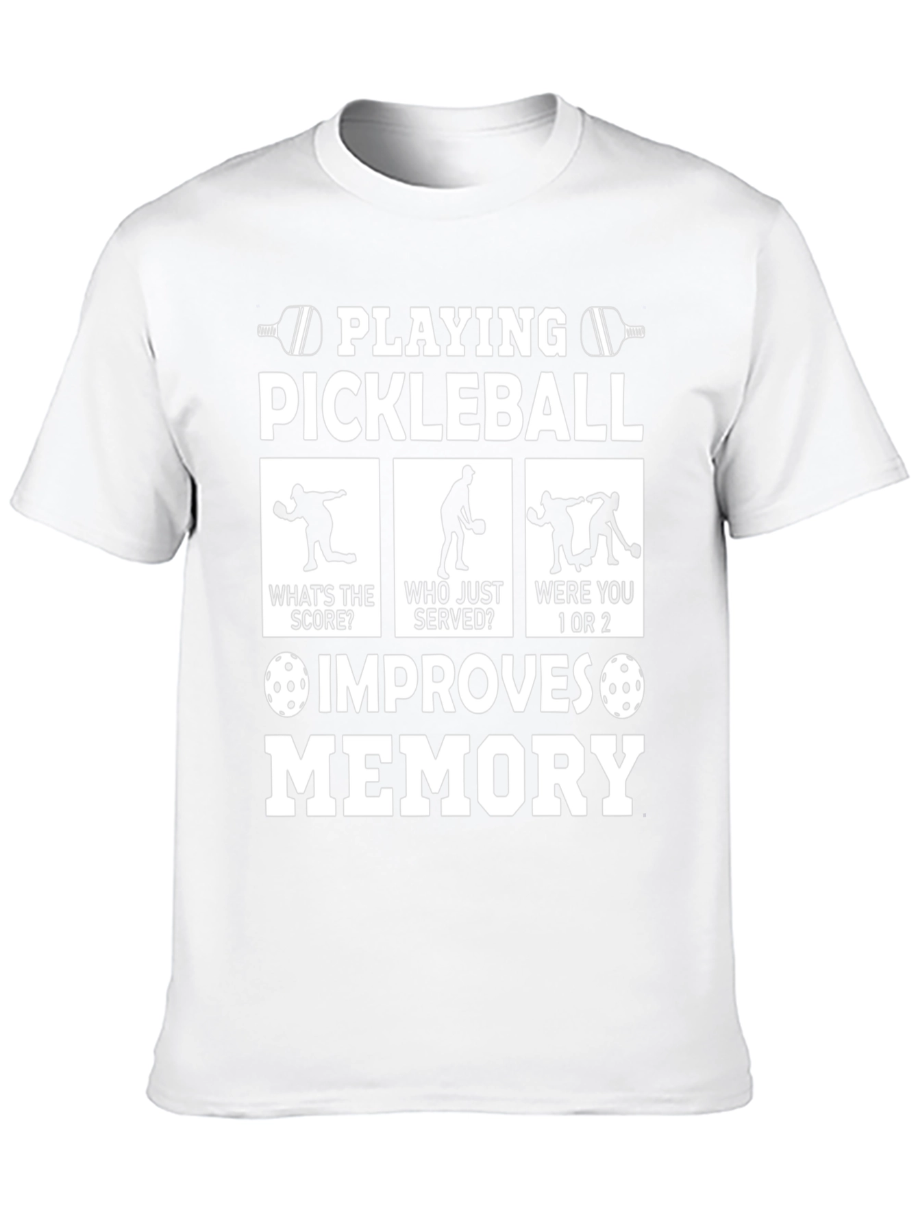 Funny Pickleball T-Shirt Improves Memory