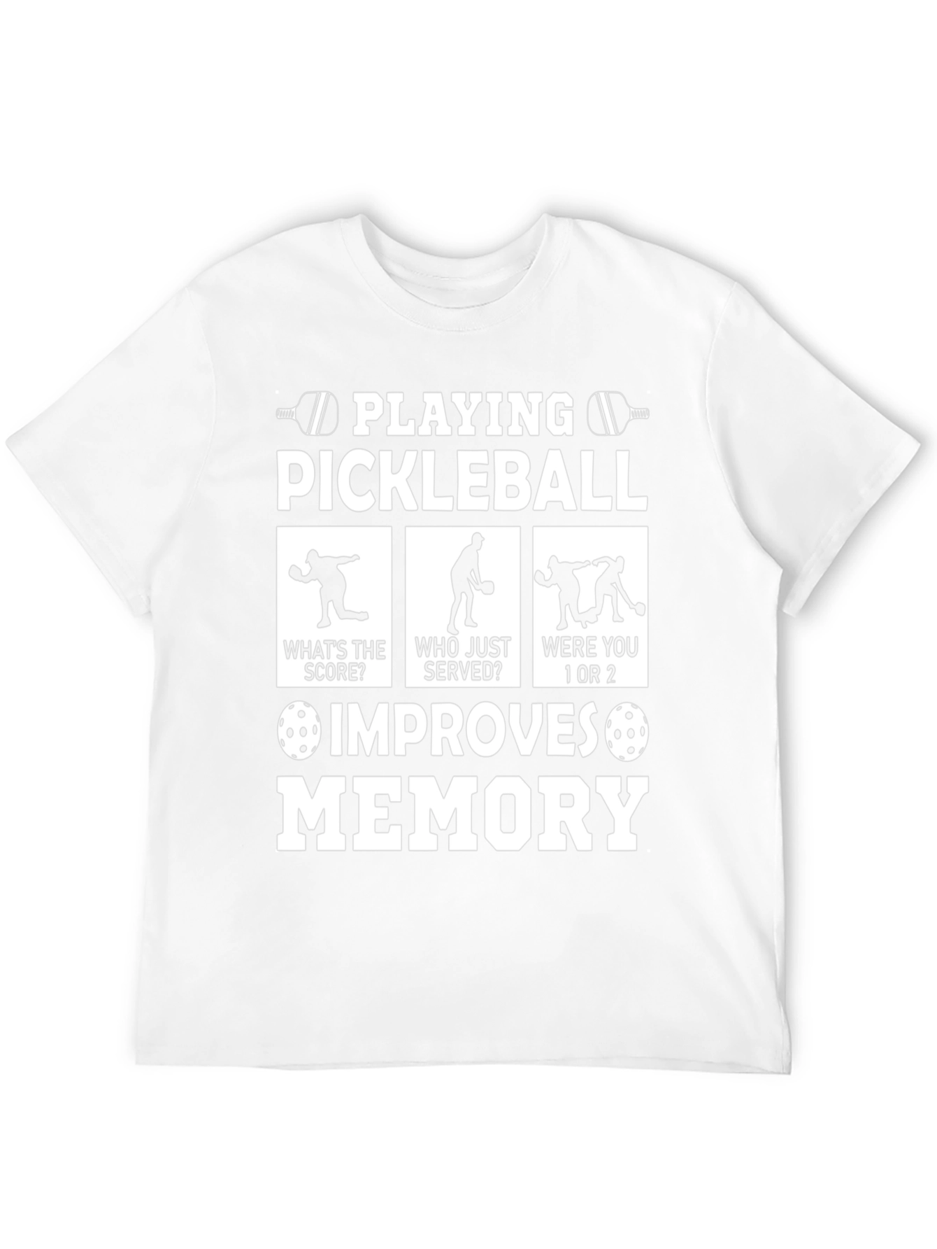Funny Pickleball T-Shirt Improves Memory