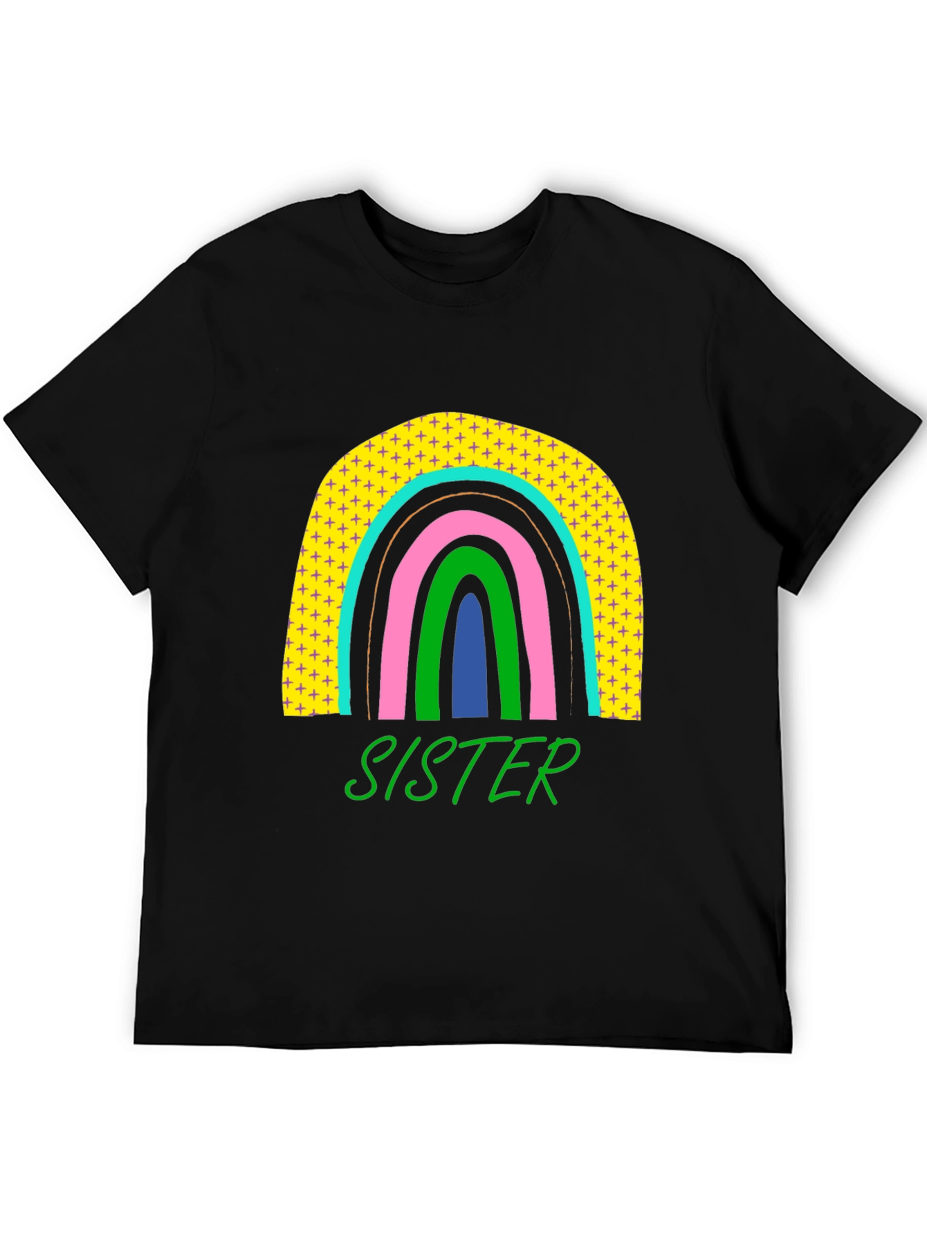 Sister Rainbow Graphic Tee - Cute Family Matching Shirt