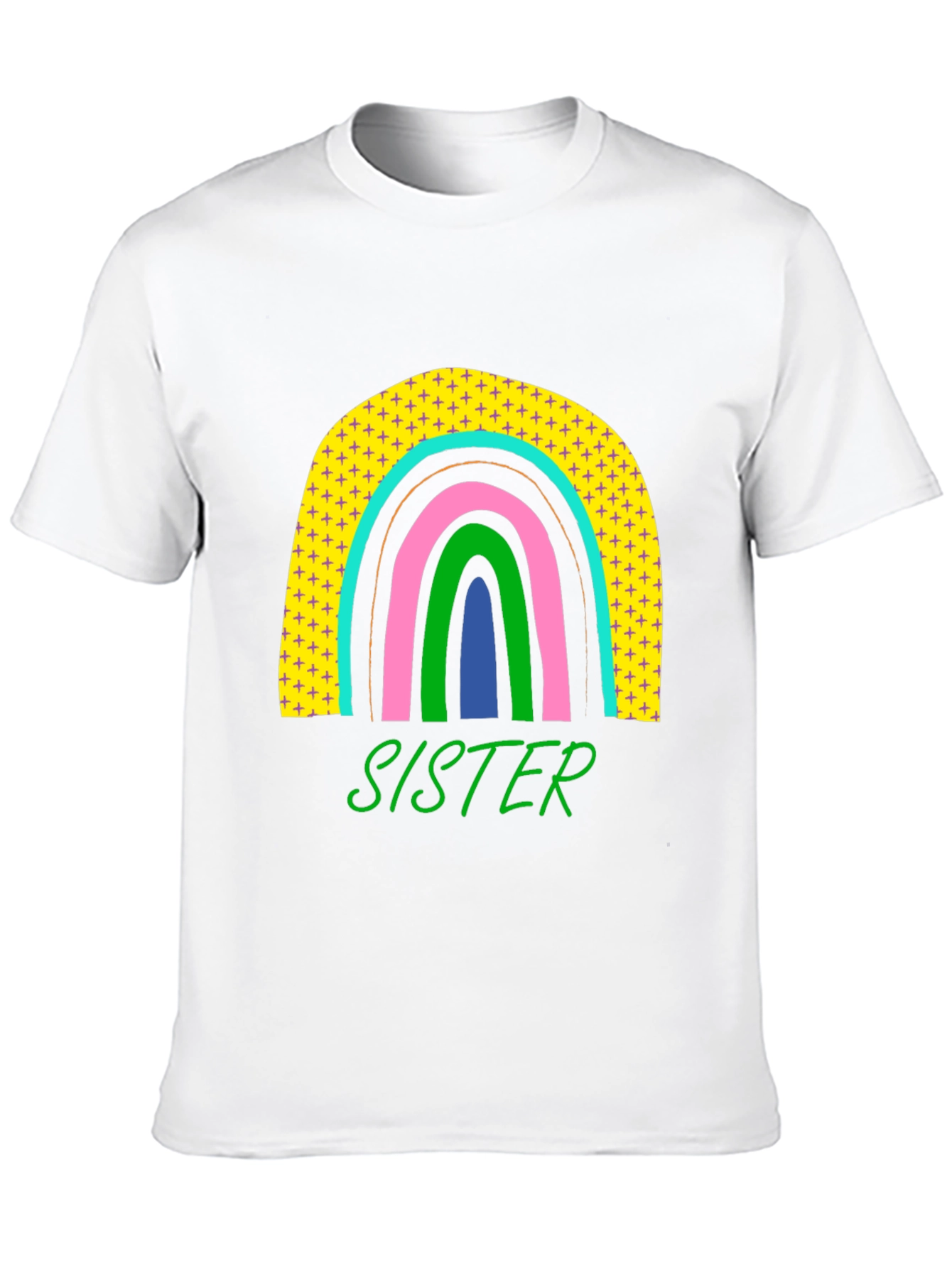 Sister Rainbow Graphic Tee - Cute Family Matching Shirt