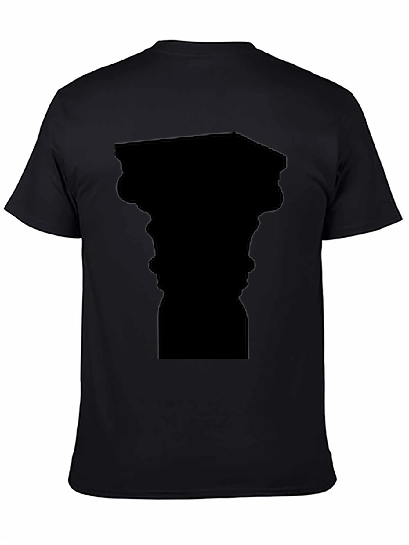 Optical Illusion Faces Black T-Shirt