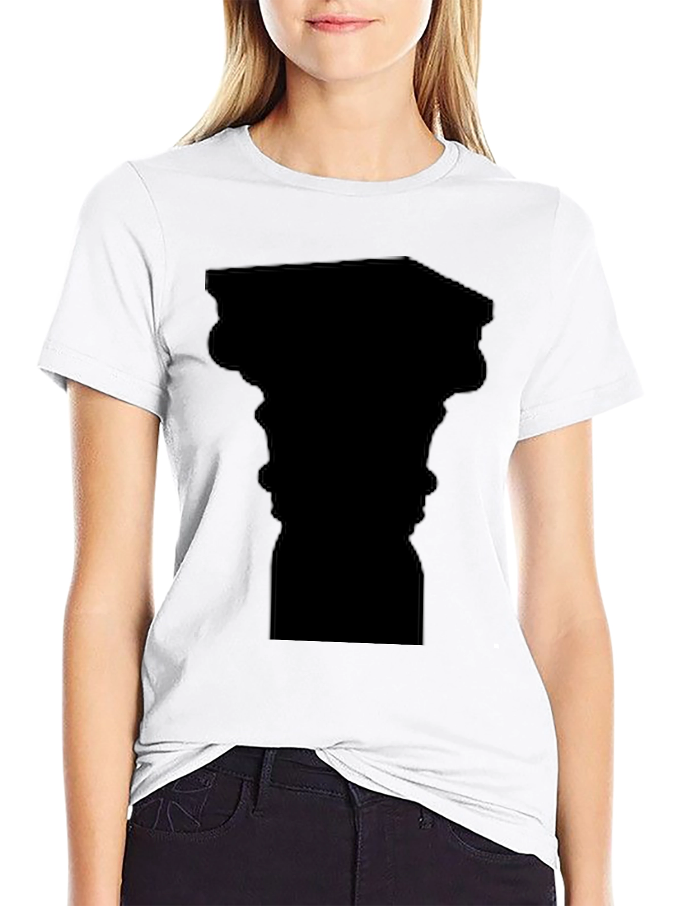 Optical Illusion Faces Black T-Shirt