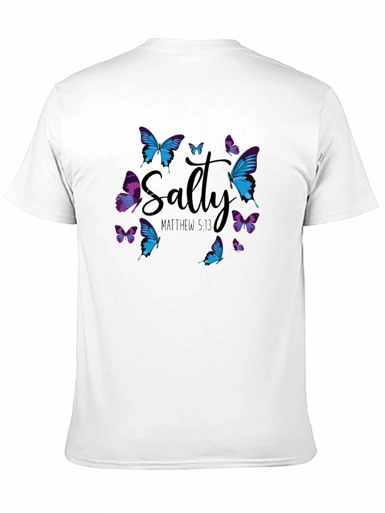Salty Matthew 5:13 Butterfly Graphic T-Shirt