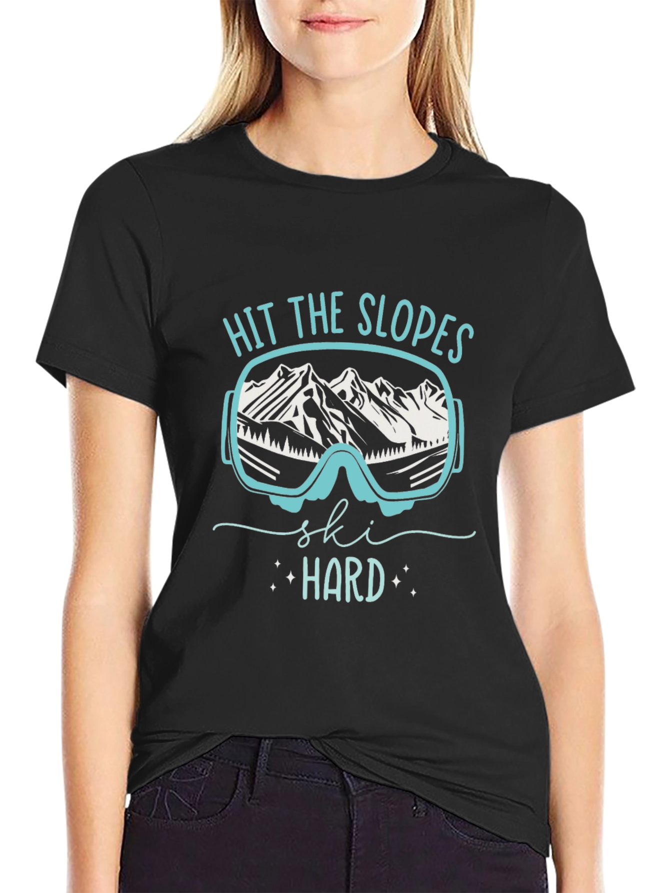 Hit The Slopes Ski Hard T-Shirt