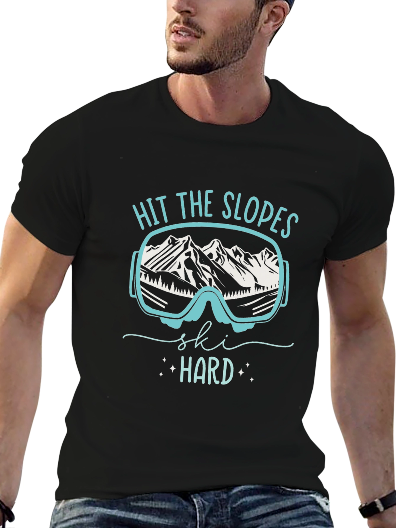 Hit The Slopes Ski Hard T-Shirt