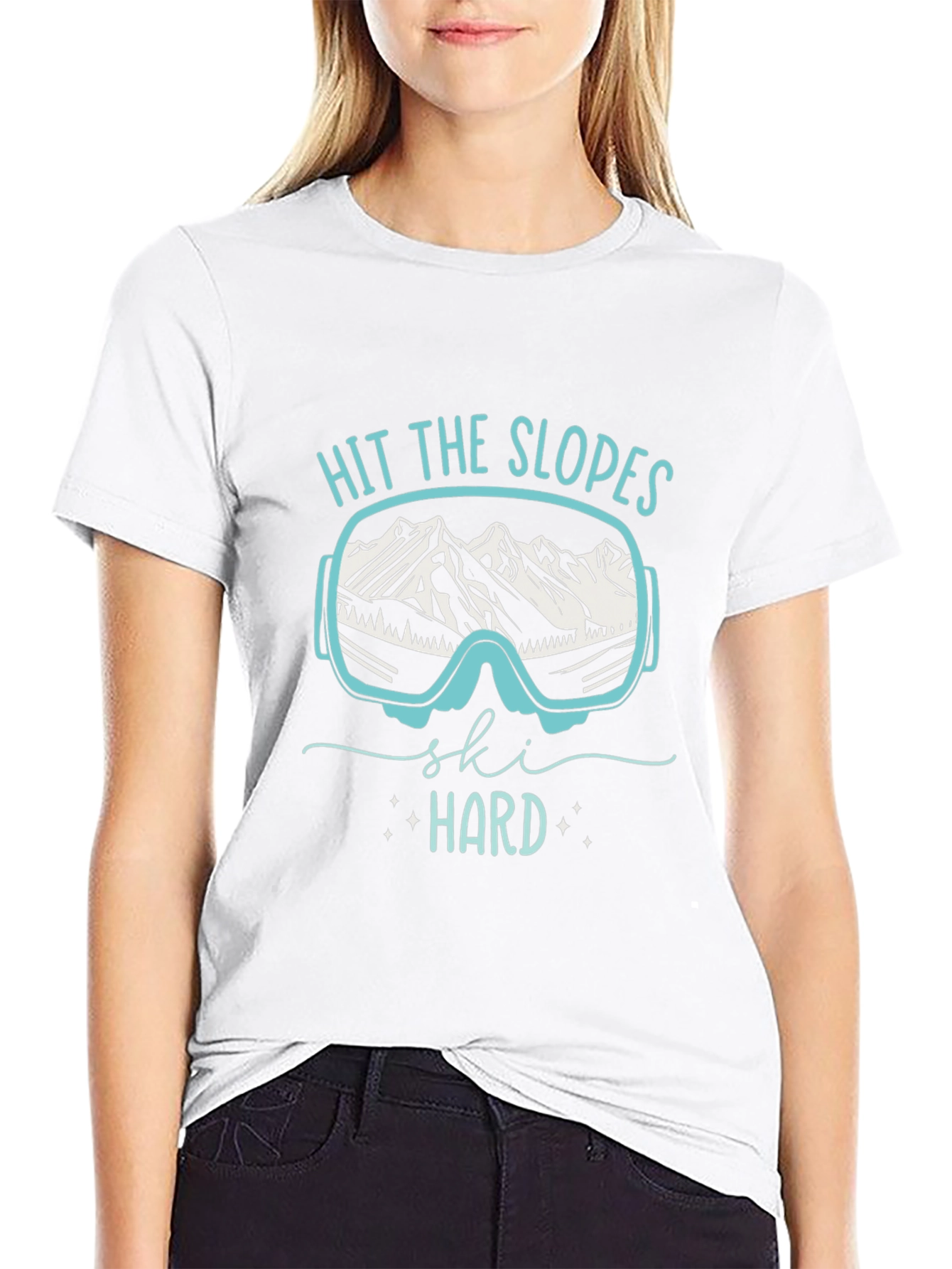 Hit The Slopes Ski Hard T-Shirt