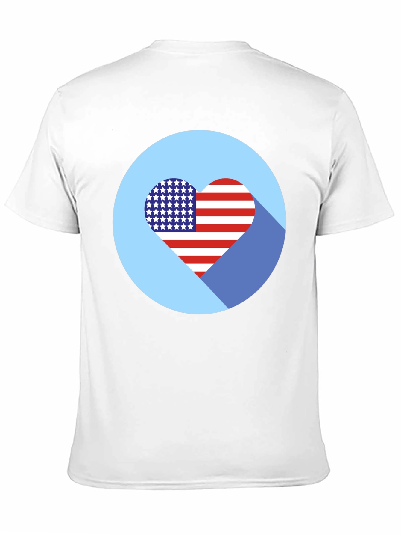 Patriotic Heart T-Shirt - USA Flag Design