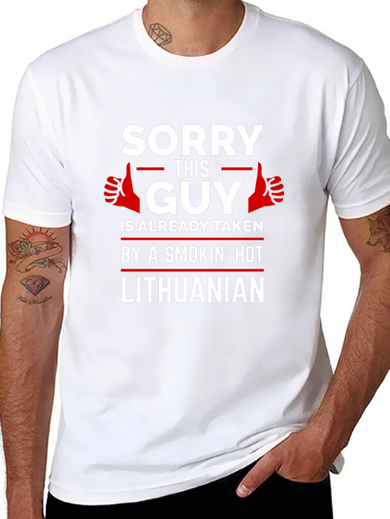 Sorry This Guy is Taken Lithuanian T-Shirt