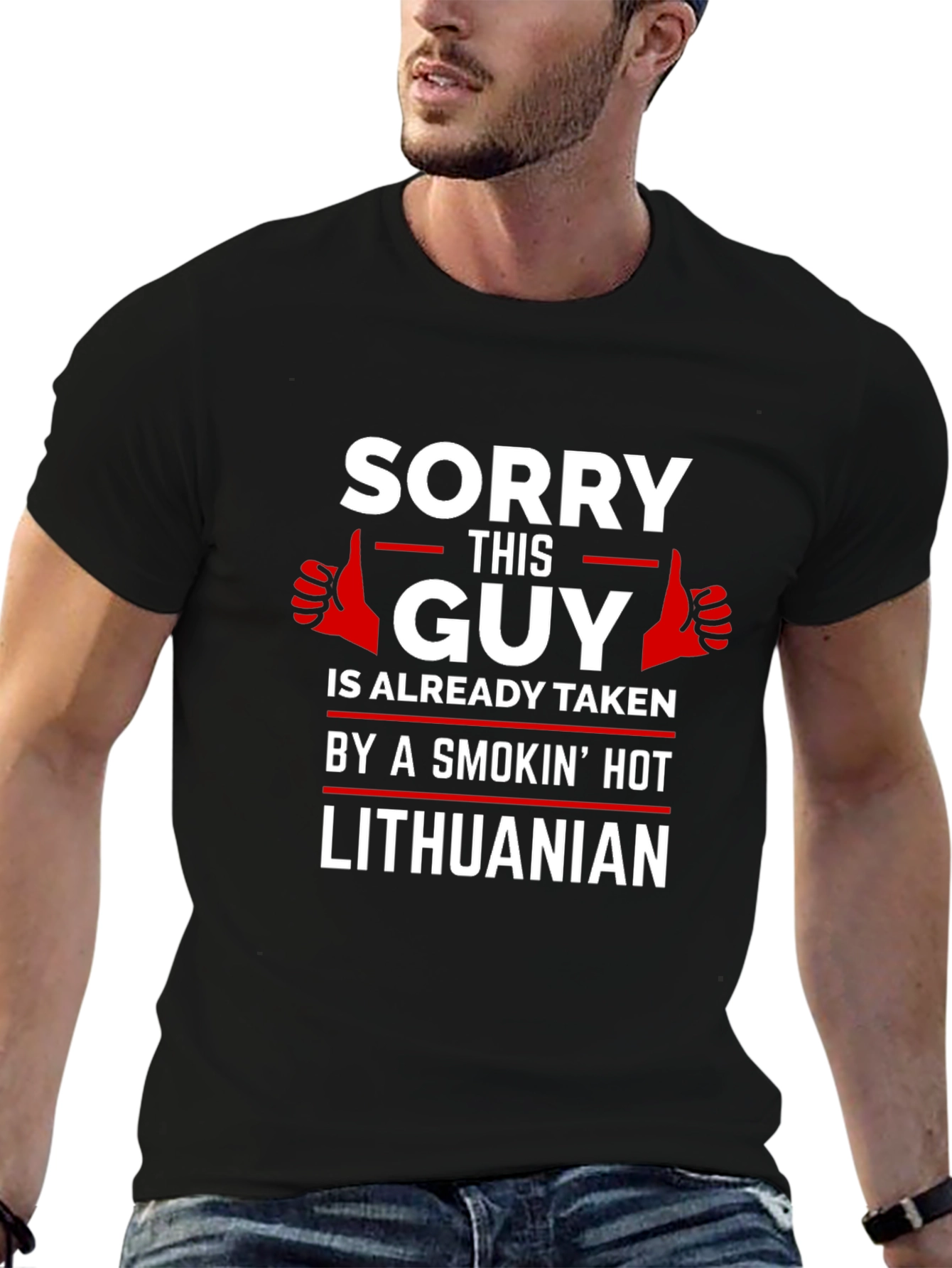 Sorry This Guy is Taken Lithuanian T-Shirt