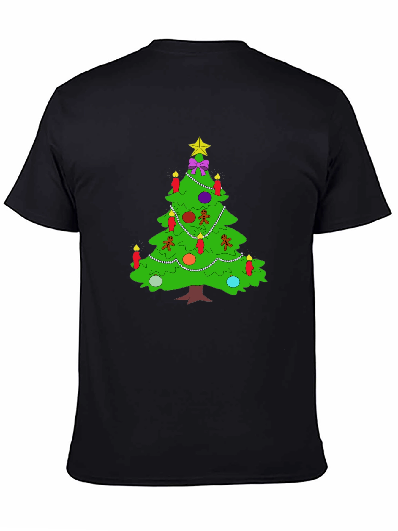 Festive Christmas Tree Graphic Tee - Holiday Apparel