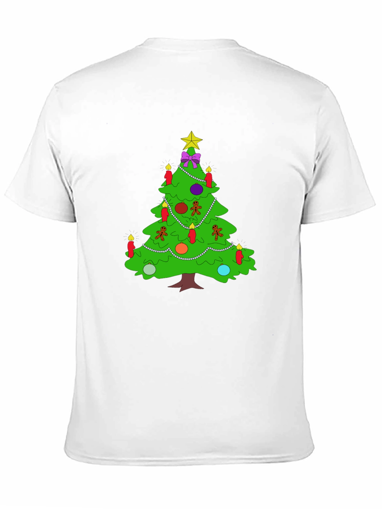 Festive Christmas Tree Graphic Tee - Holiday Apparel