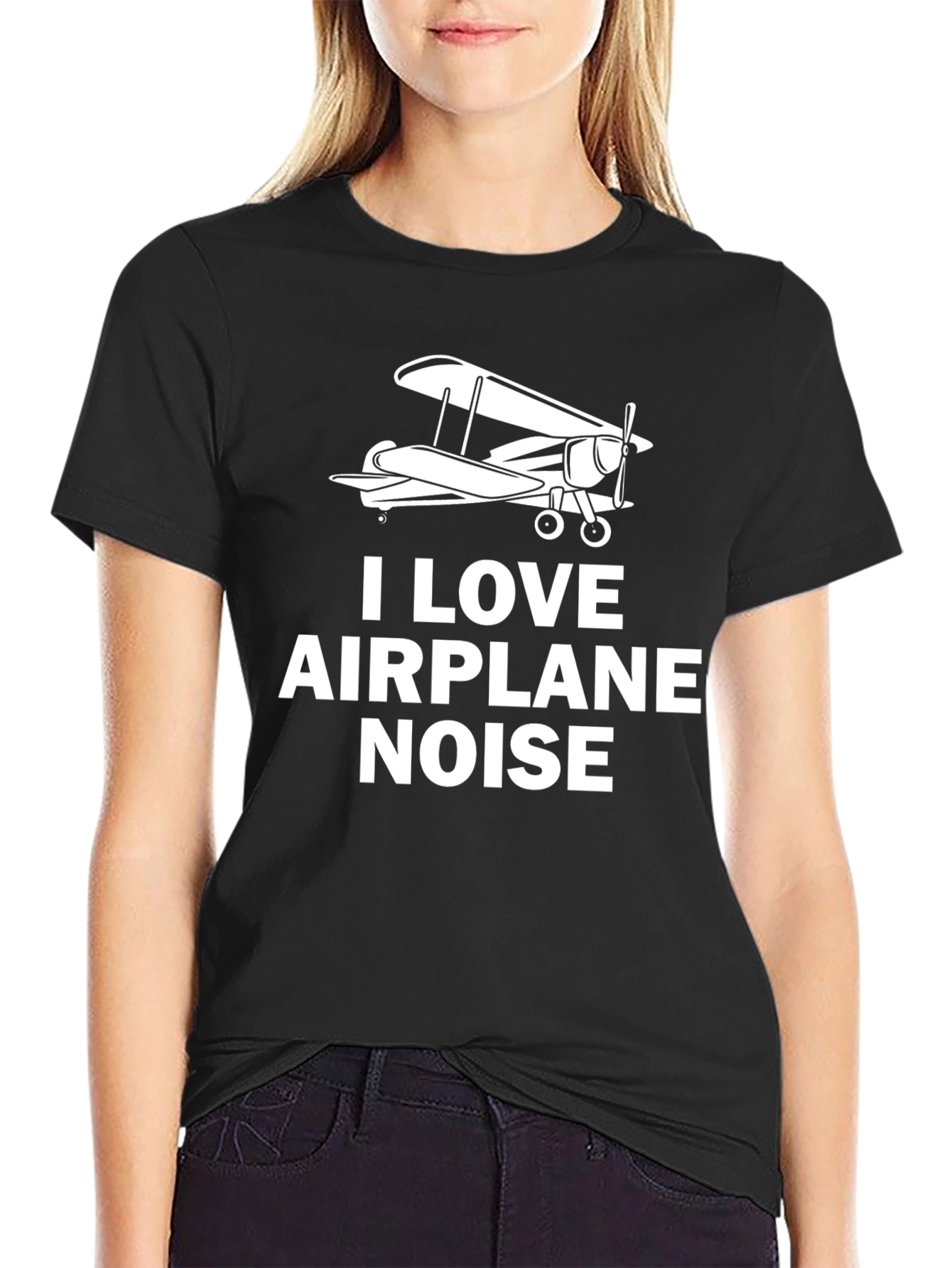 I Love Airplane Noise Graphic T-Shirt