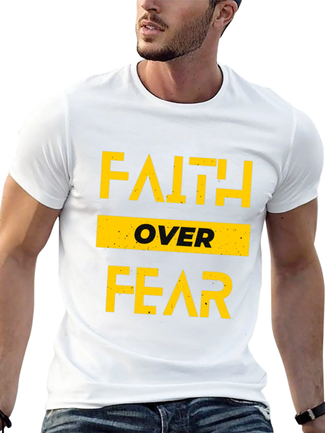 Faith Over Fear Graphic T-Shirt - Black