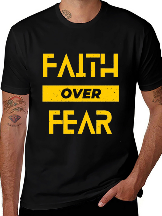 Faith Over Fear Graphic T-Shirt - Black