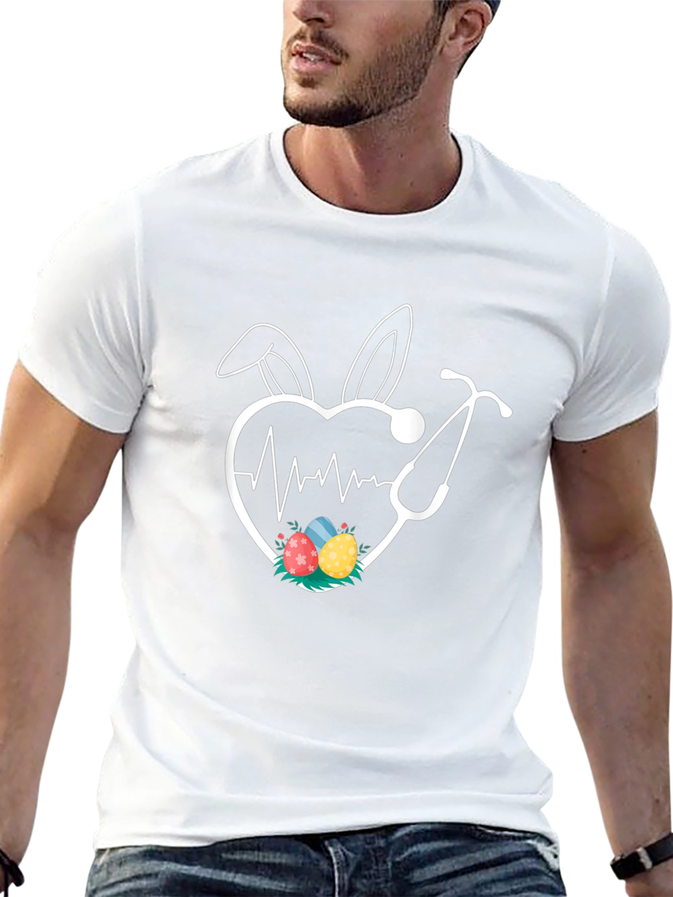 Easter Nurse Heartbeat T-Shirt