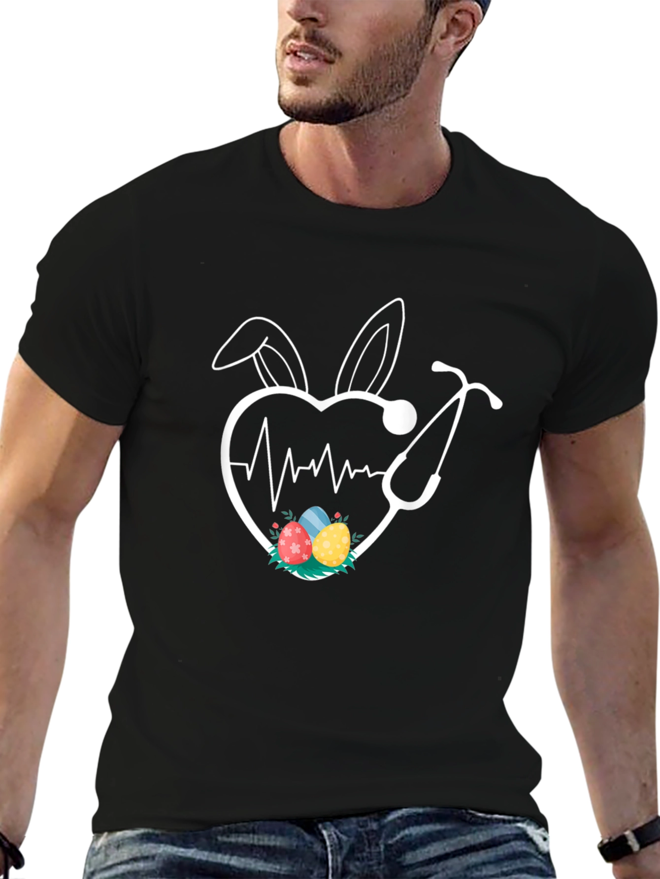 Easter Nurse Heartbeat T-Shirt