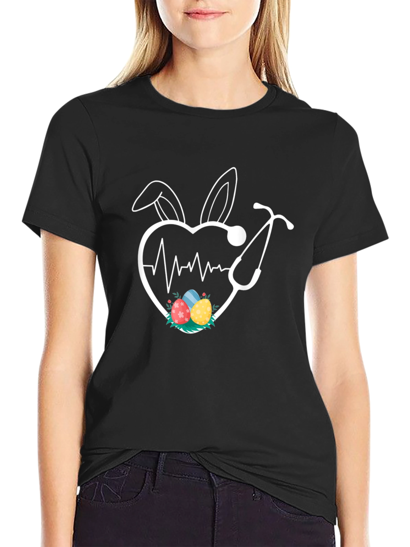 Easter Nurse Heartbeat T-Shirt