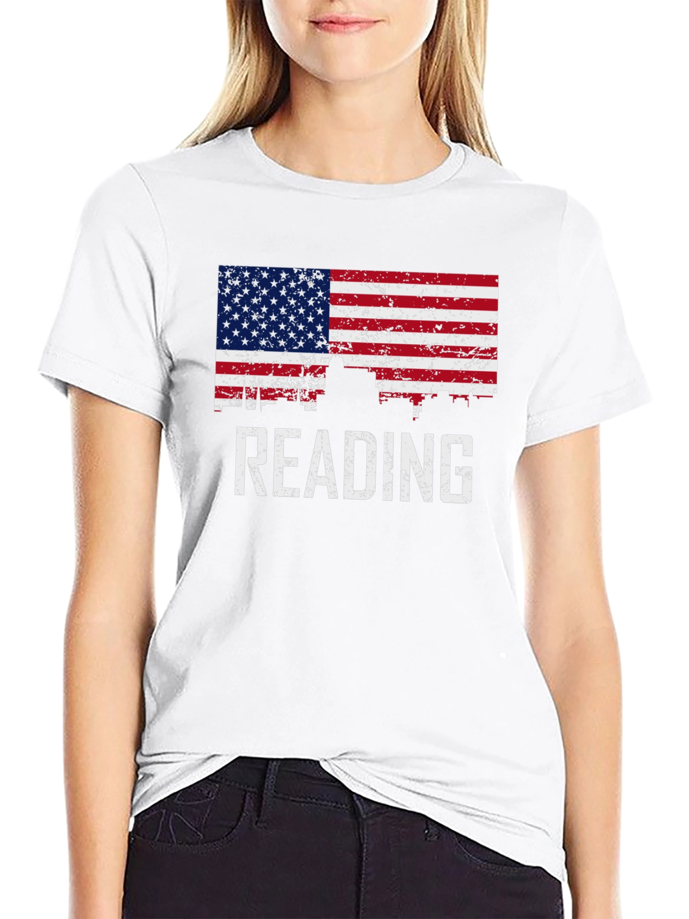 Reading American Flag Patriotic T-Shirt