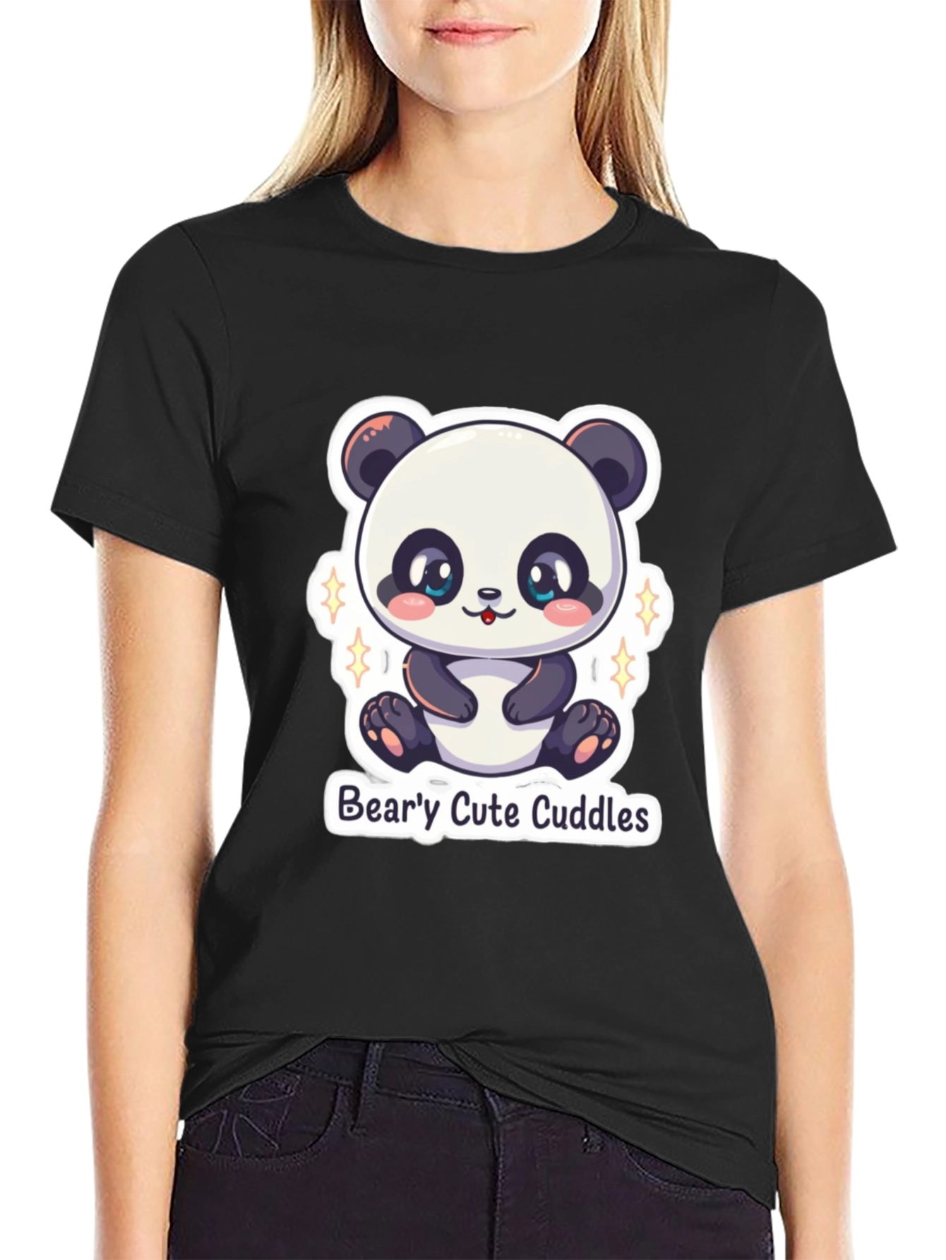 Cute Panda Bear T-Shirt: Bearly Cute Cuddles