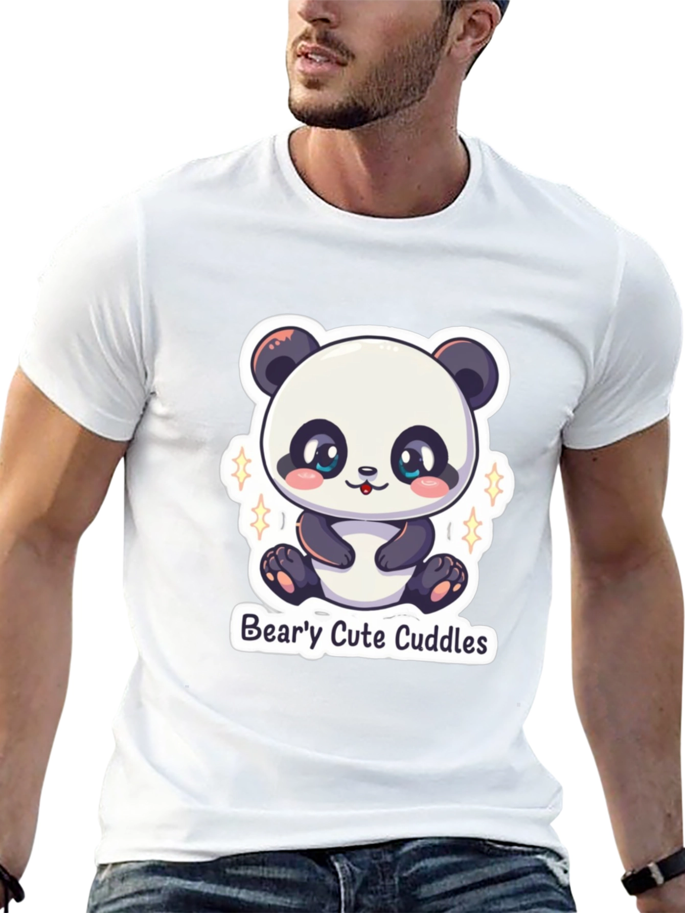 Cute Panda Bear T-Shirt: Bearly Cute Cuddles
