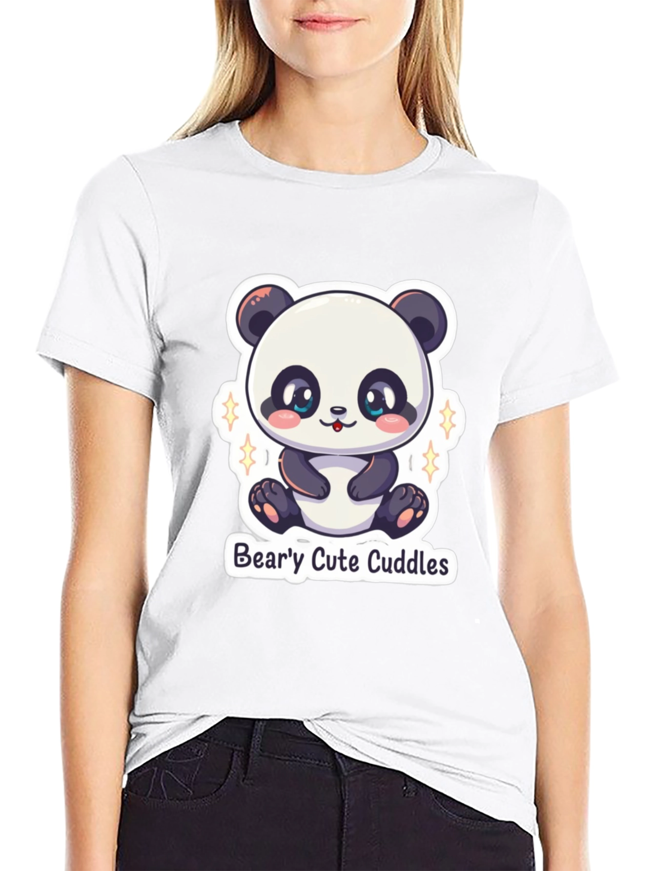 Cute Panda Bear T-Shirt: Bearly Cute Cuddles