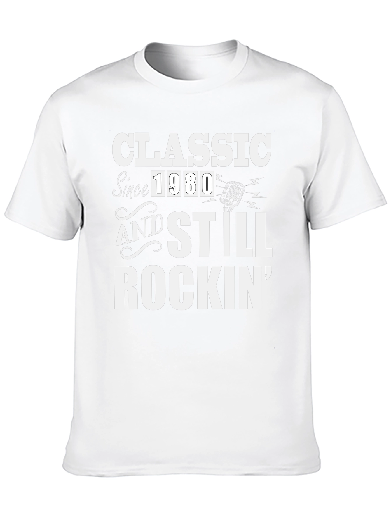 Classic Since 1980 T-Shirt Rockin Birthday Tee