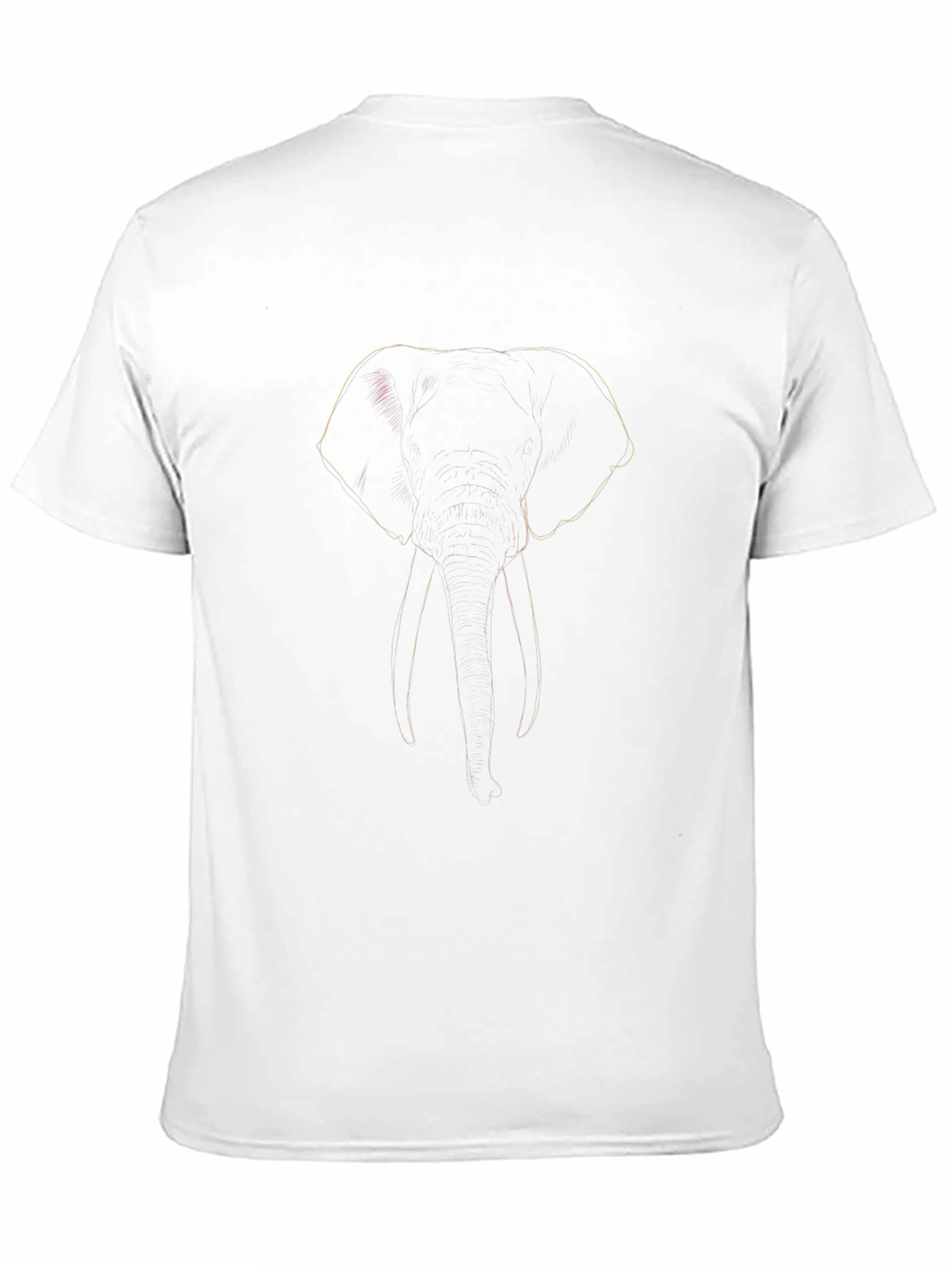 Mens Black Elephant Sketch Tee
