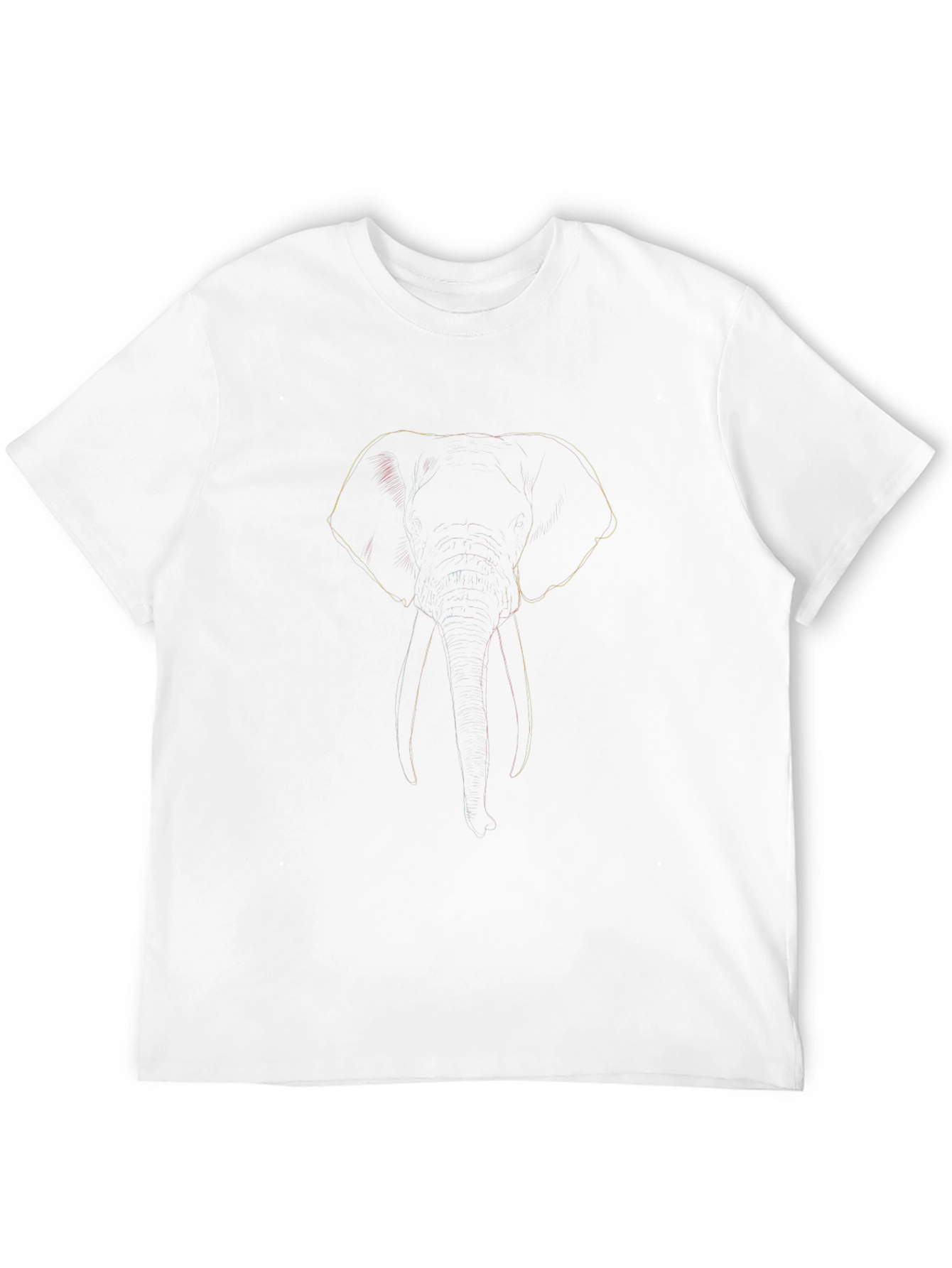 Mens Black Elephant Sketch Tee