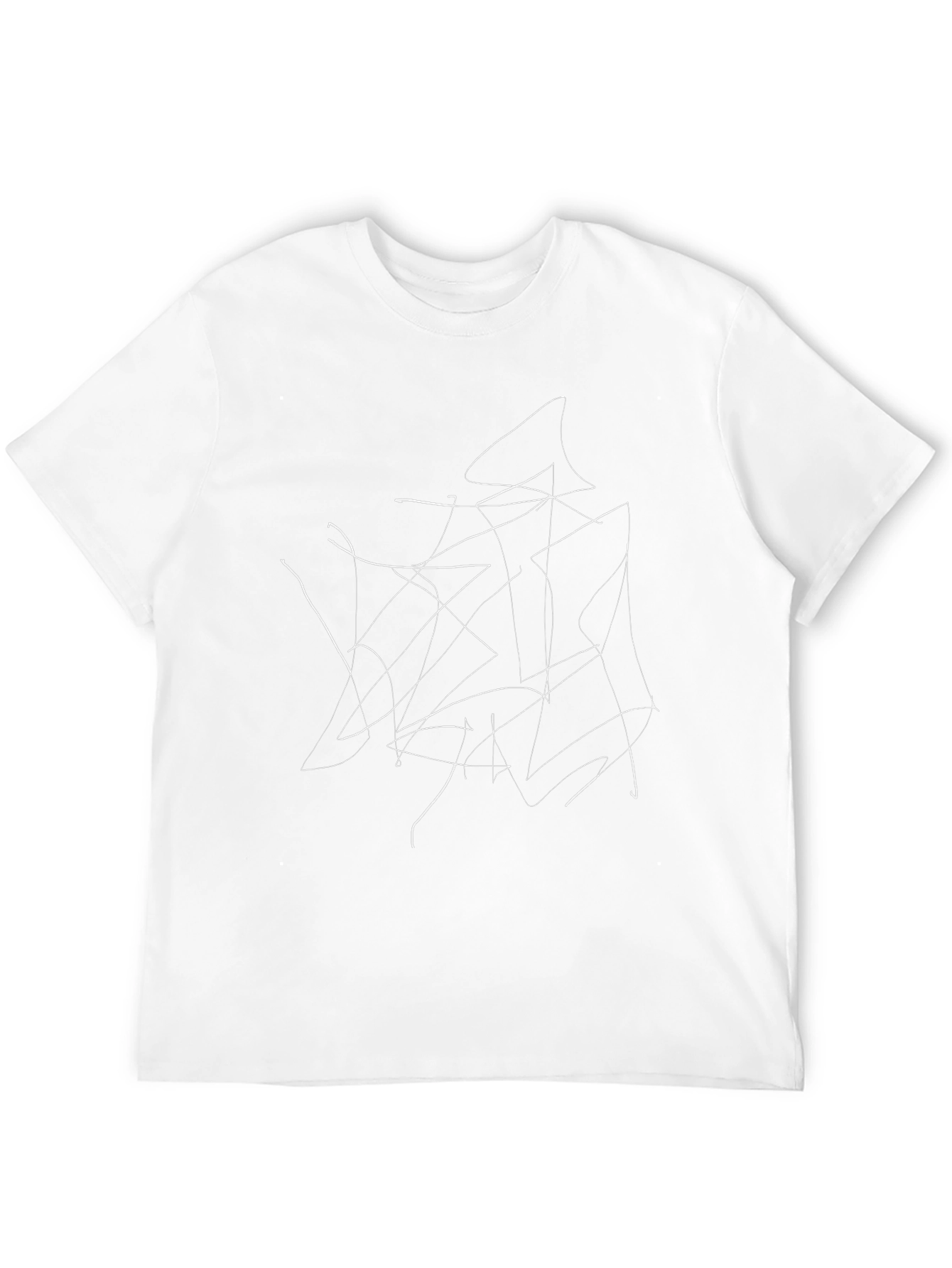 Abstract Line Art Black T-Shirt - Modern Graphic Tee