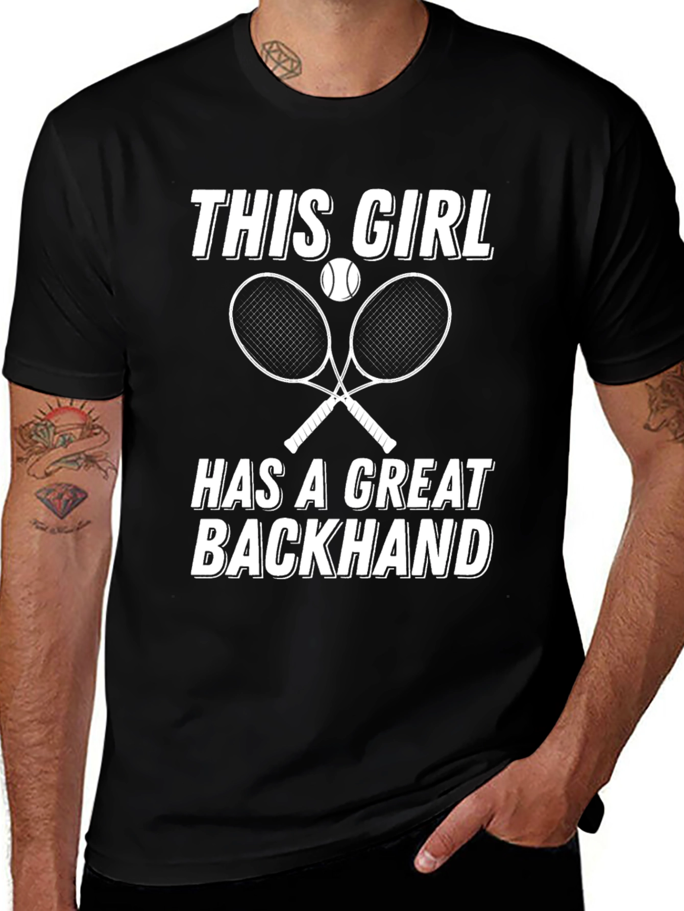 Tennis Girl Backhand T-Shirt - Sporty Tee