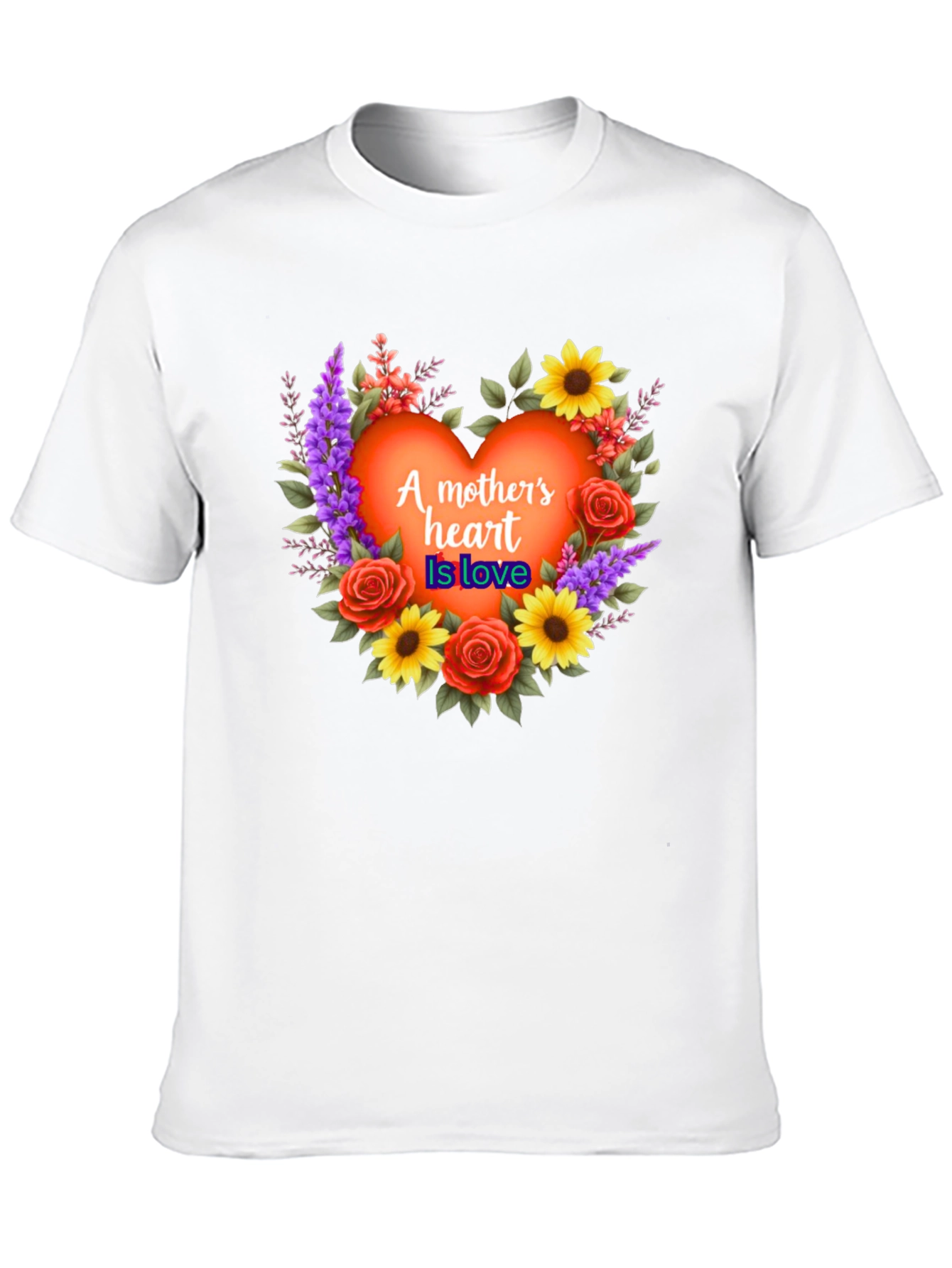 Mothers Heart Love Floral T-Shirt