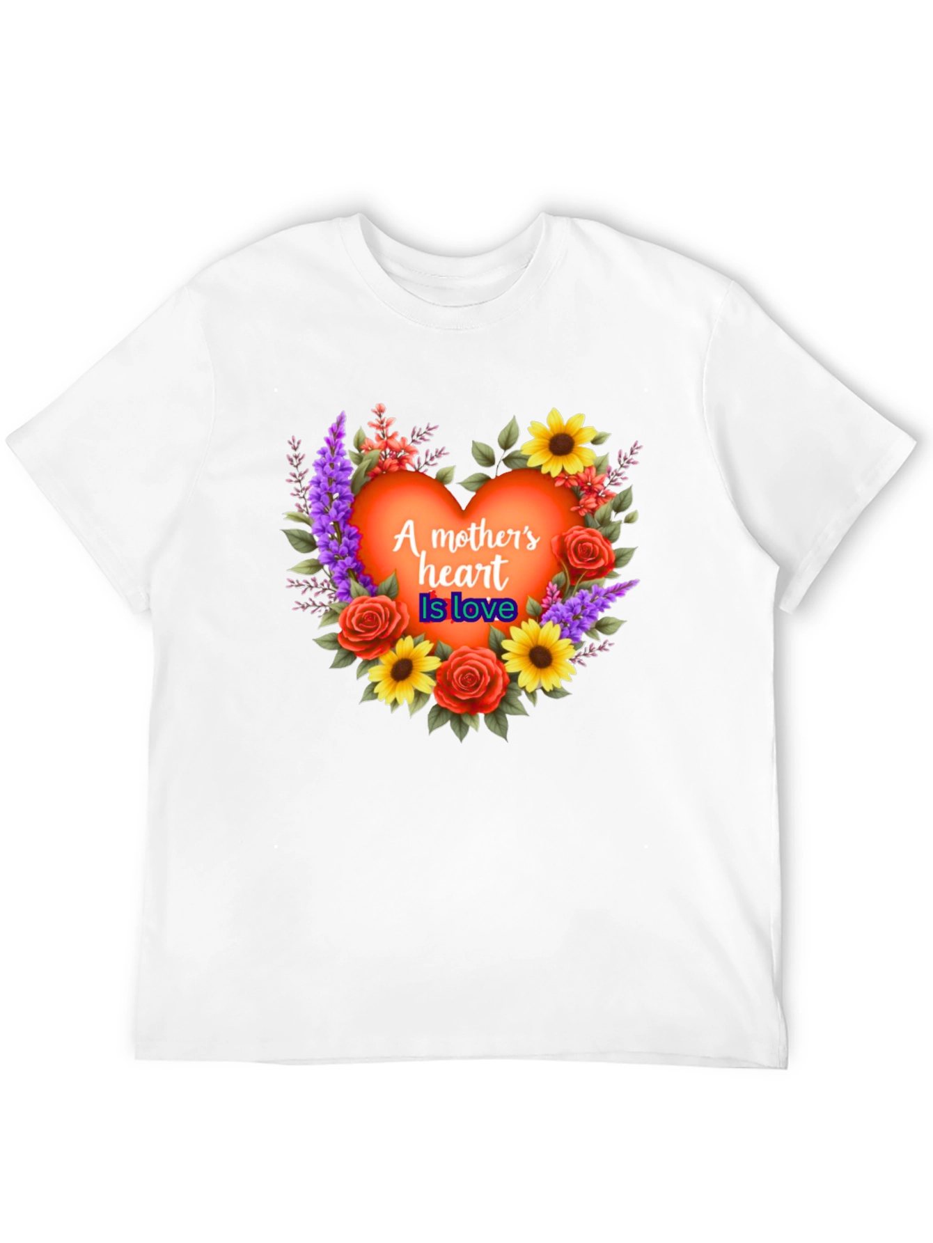 Mothers Heart Love Floral T-Shirt