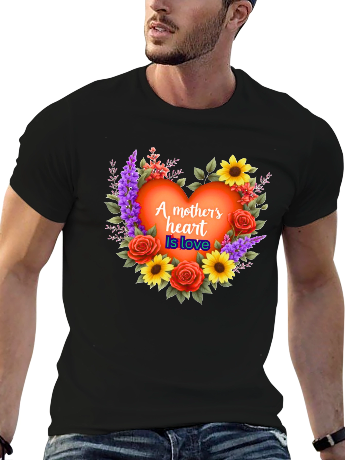Mothers Heart Love Floral T-Shirt
