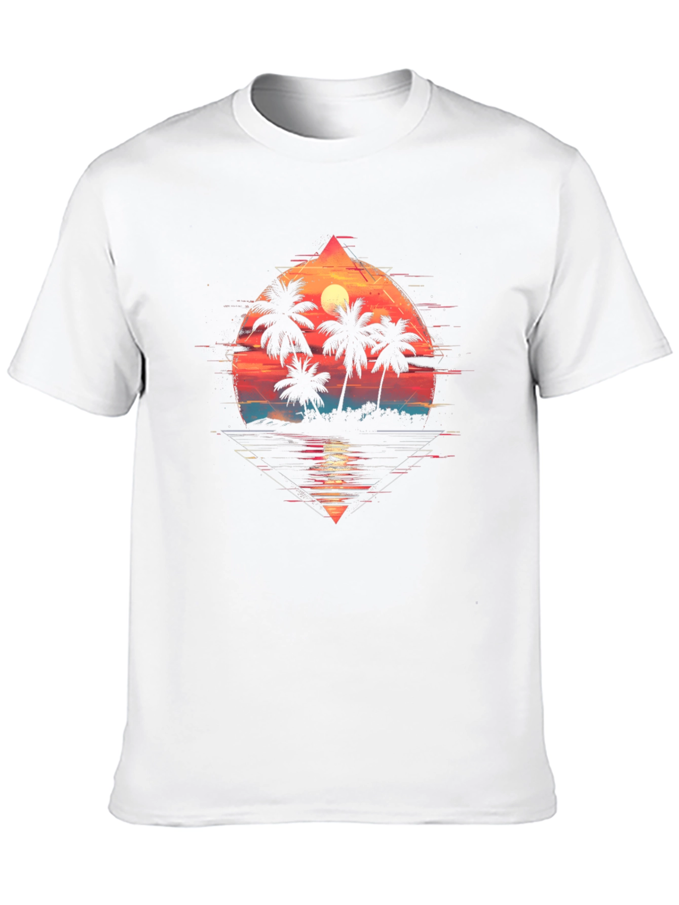 Sunset Palm Graphic Tee - Tropical Vibe