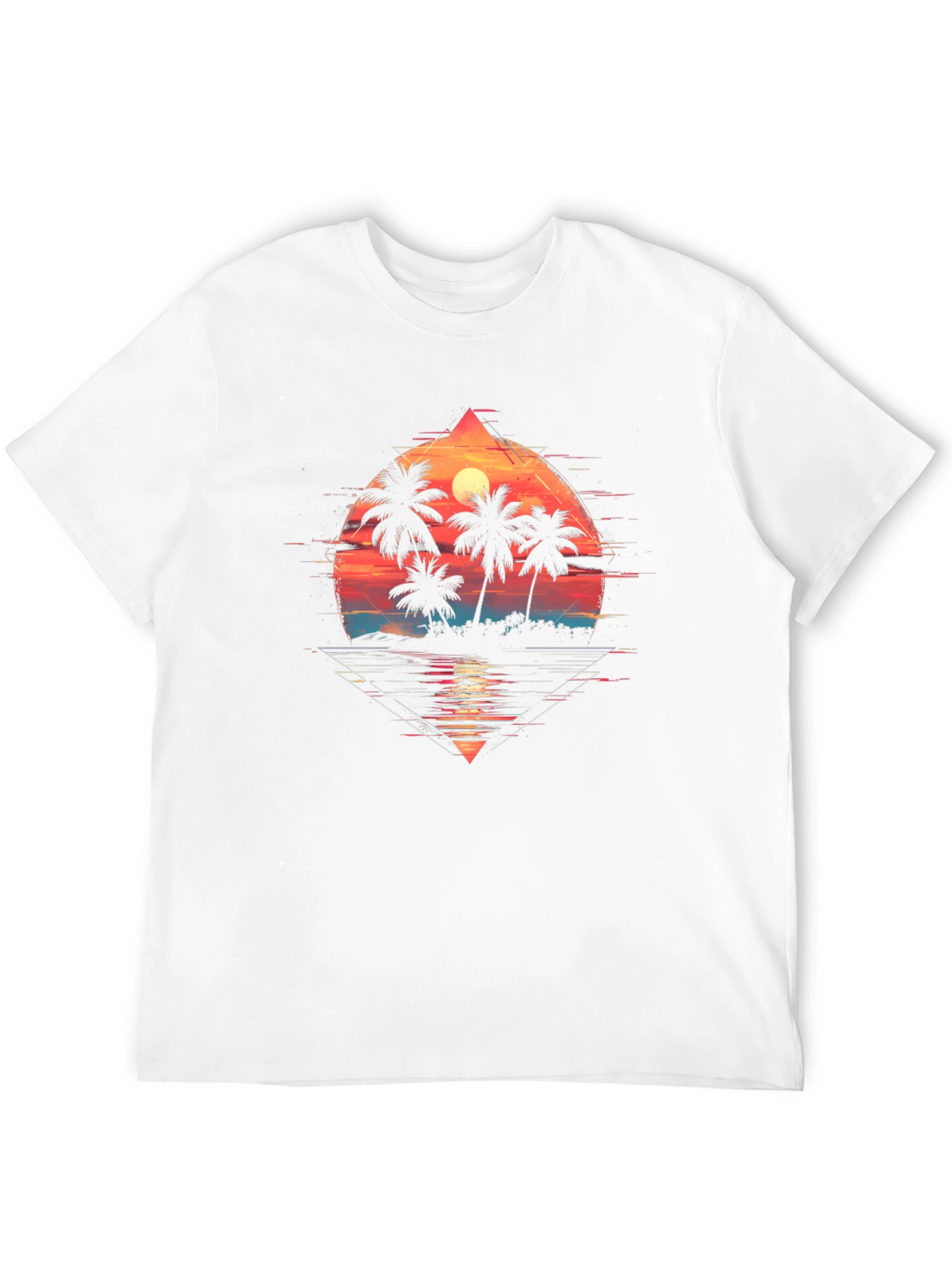 Sunset Palm Graphic Tee - Tropical Vibe