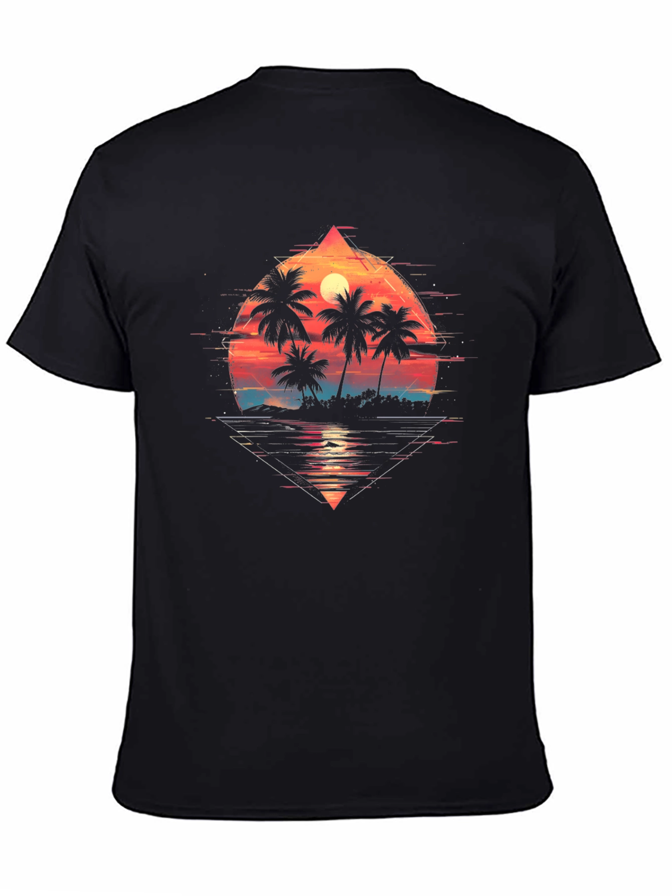 Sunset Palm Graphic Tee - Tropical Vibe