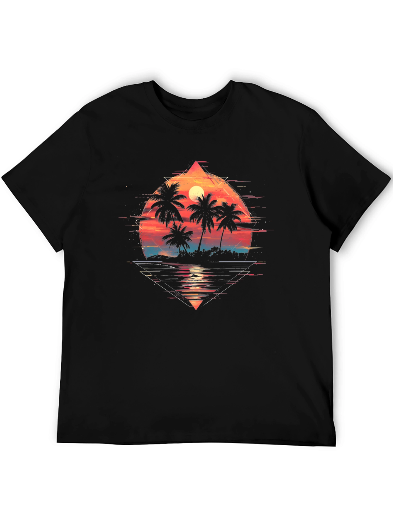 Sunset Palm Graphic Tee - Tropical Vibe