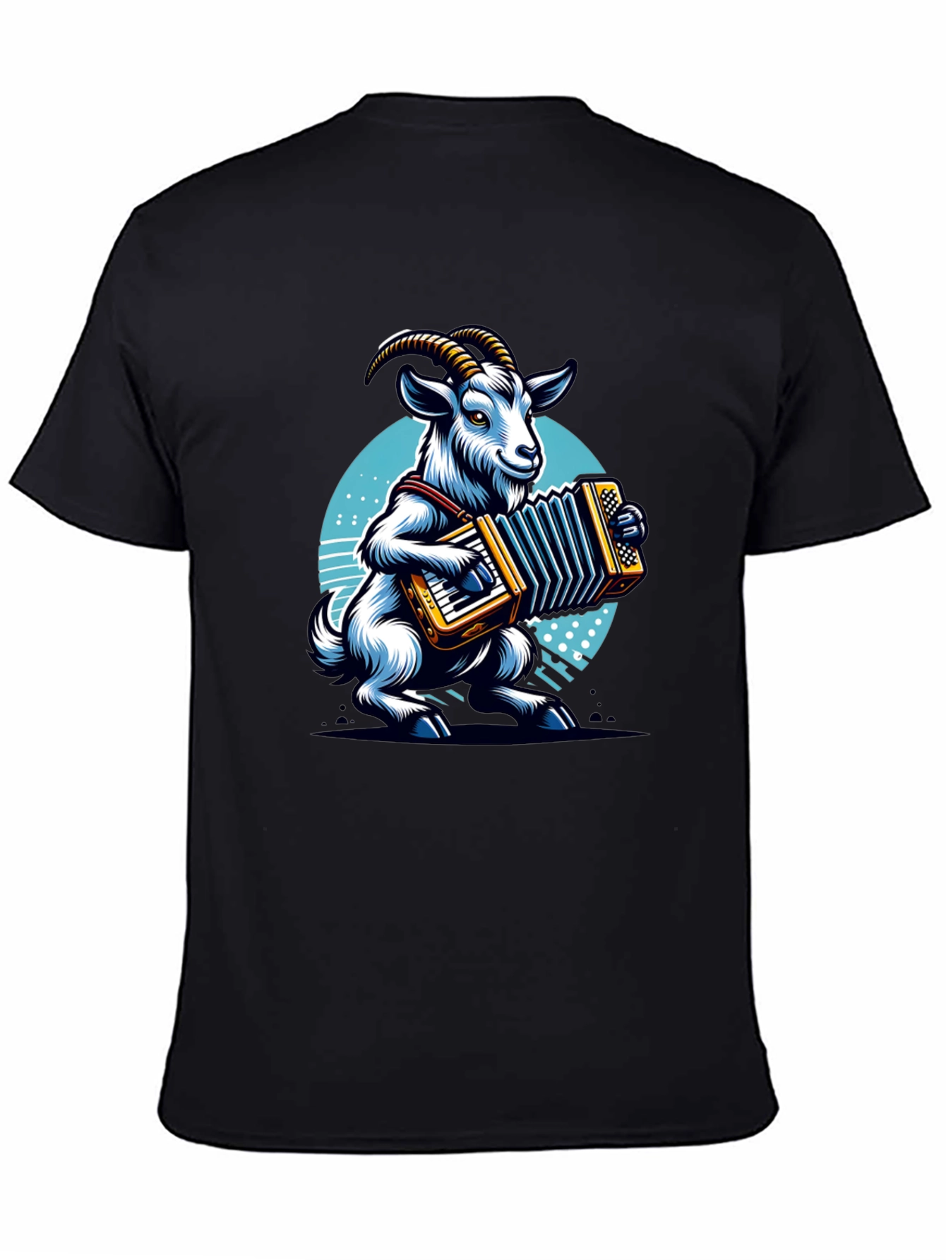 Goat Accordion Player Graphic Tee